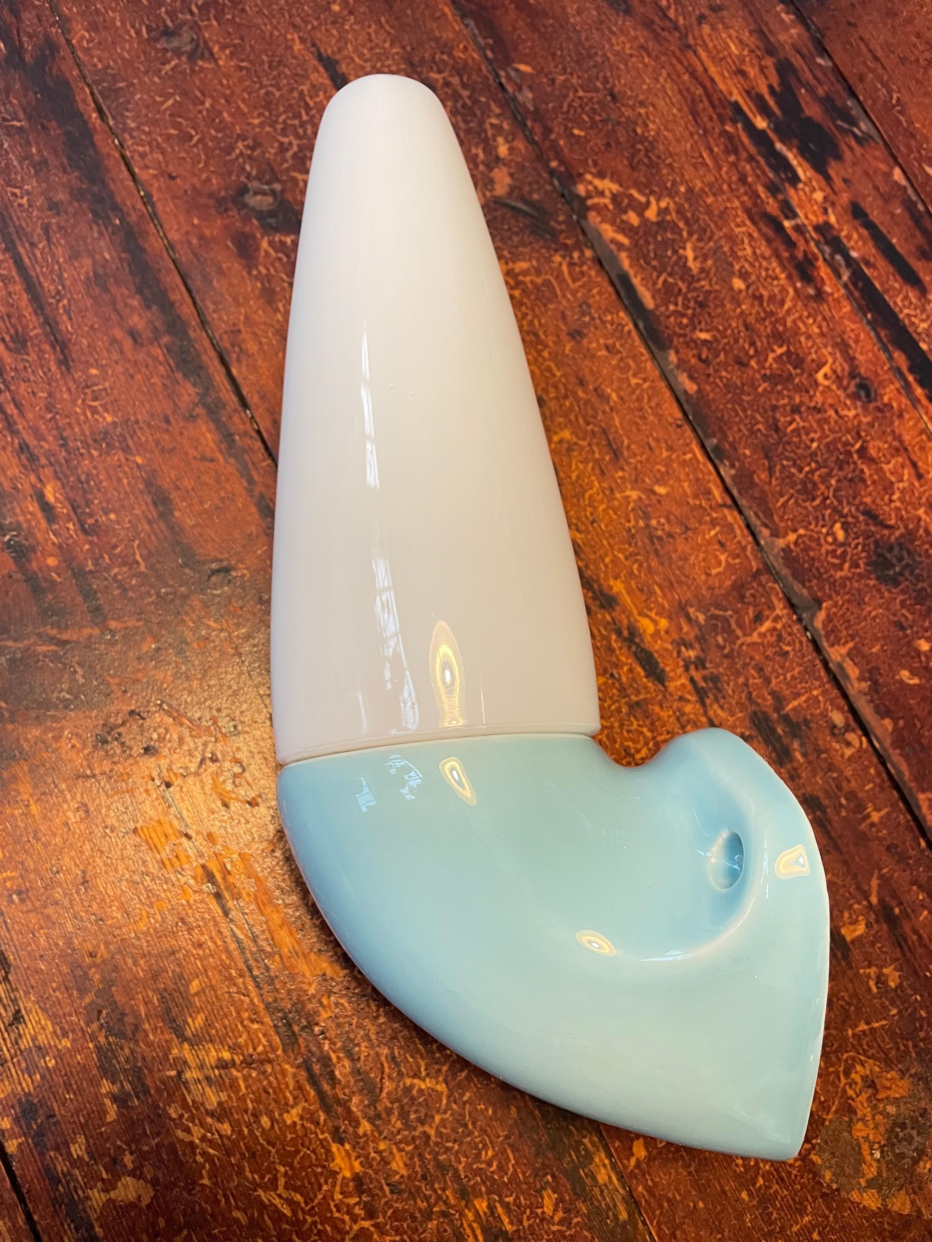 Hand-Crafted Vintage Ifö of Sweden Ceramic Bathroom Lamps with Opaline Shades from the 1960s For Sale