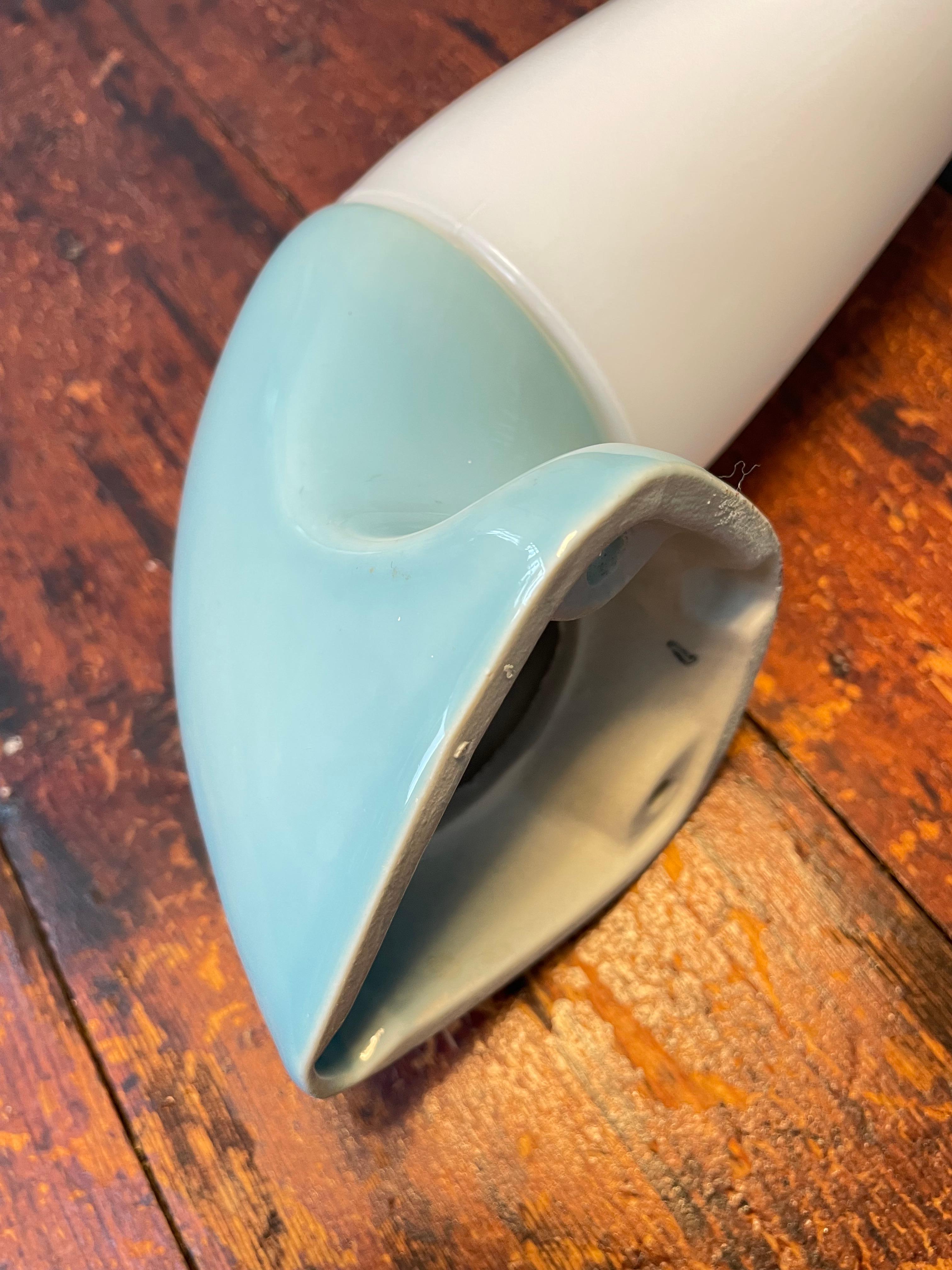 Vintage Ifö of Sweden Ceramic Bathroom Lamps with Opaline Shades from the 1960s In Good Condition For Sale In Søborg, DK