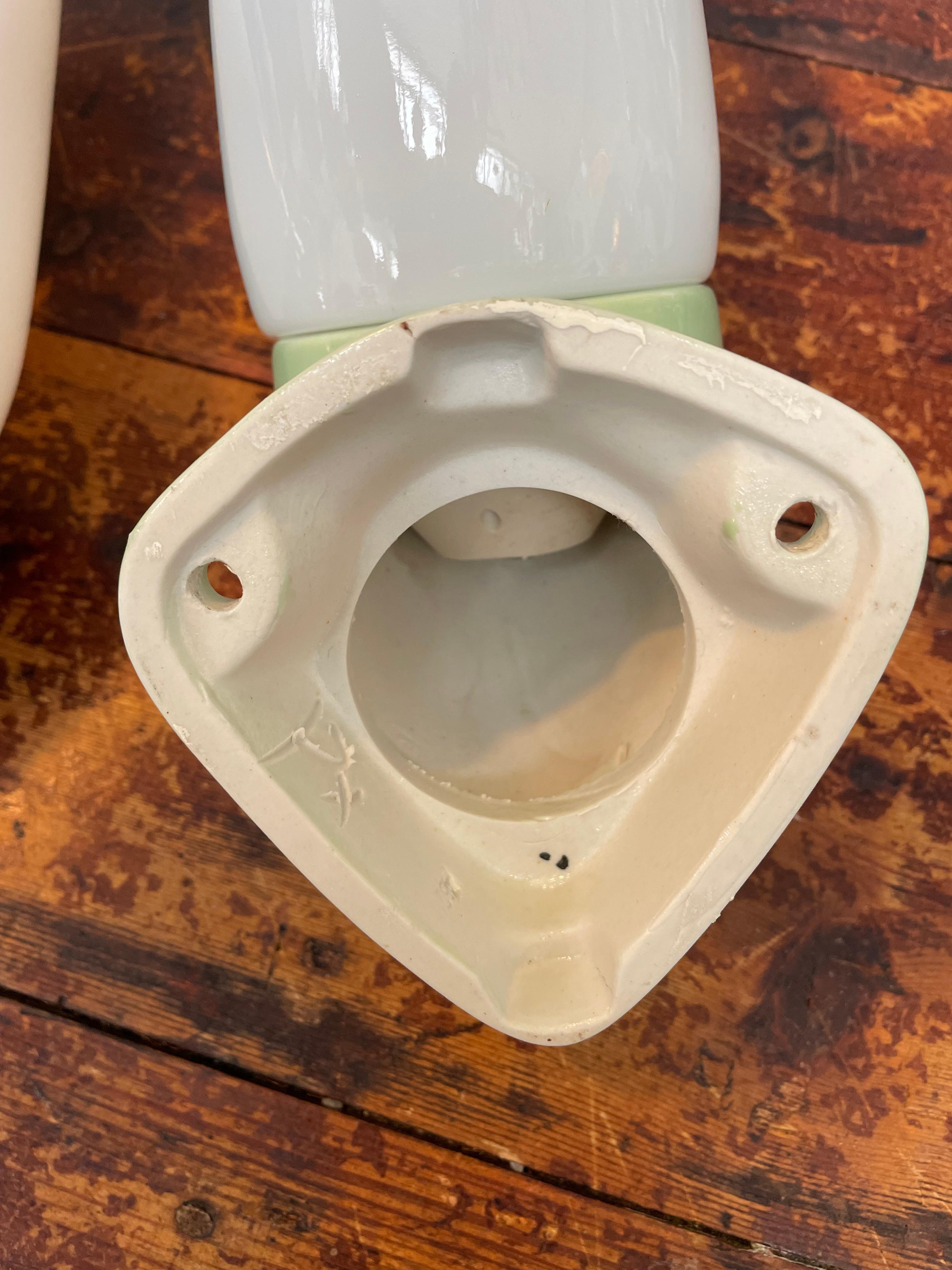Vintage Ifö of Sweden Ceramic Bathroom Lamps with Opaline Shades from the 1960s 1