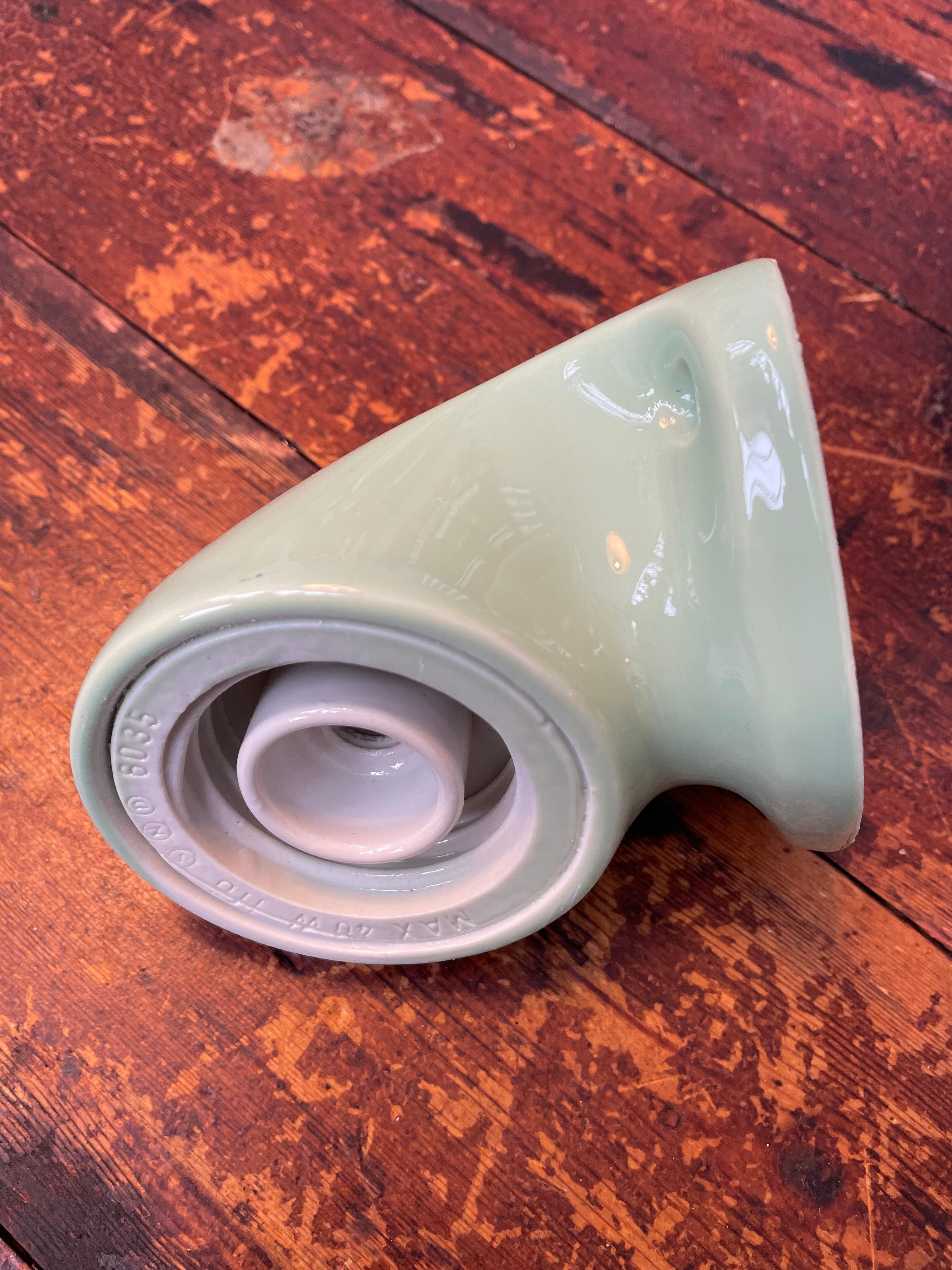 Vintage Ifö of Sweden Ceramic Bathroom Lamps with Opaline Shades from the 1960s 2