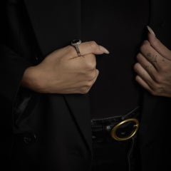 Vintage IGI 5.28 carat spinel diamond platinum halo cocktail ring