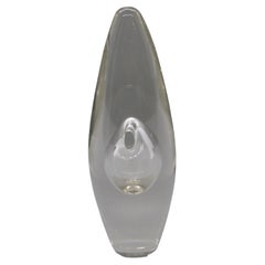 Vintage Iittala "Orkidea" Orchid Crystal Vase by Timo Sarpaneva Finland 6.75"