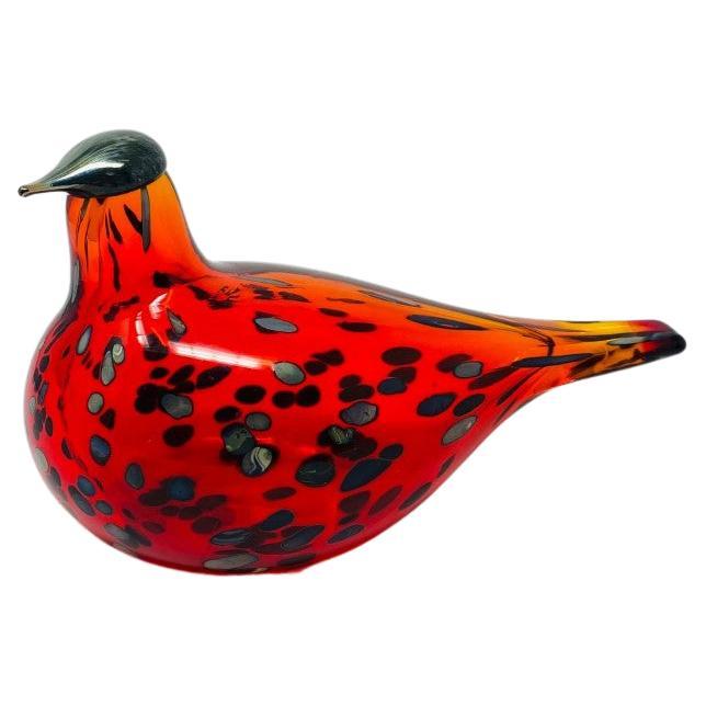 Vintage Iittala Toikka Glass Ruby Bird