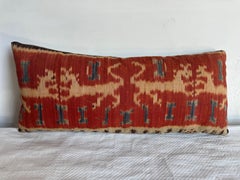 Vintage Ikat 1850 Antique Pillow 19" x 8"
