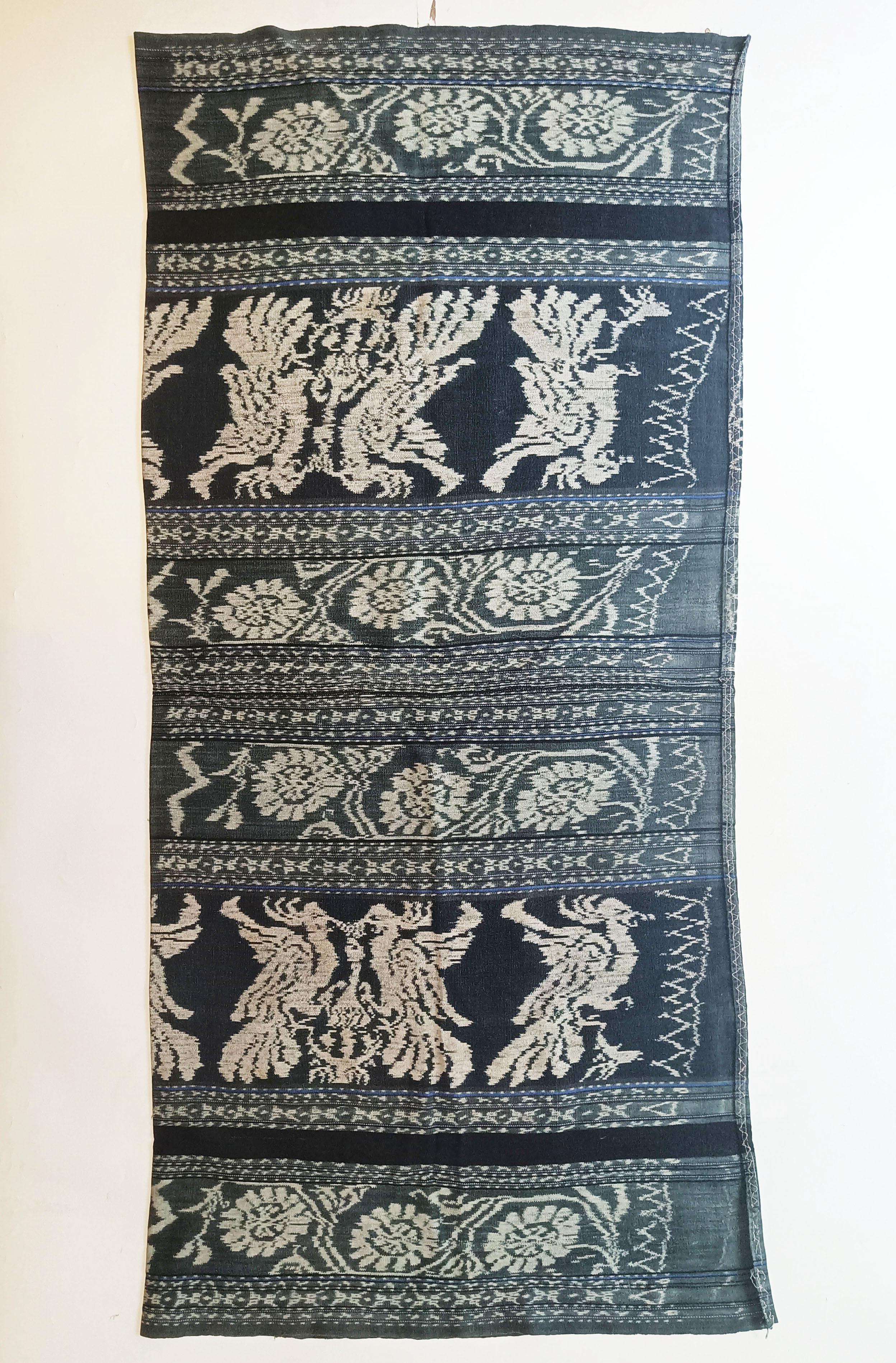 Vintage Ikat-Stoff Savu Indonesien  Asiatische Sammlerstücke Textilien Wohndekor (Gewebt) im Angebot
