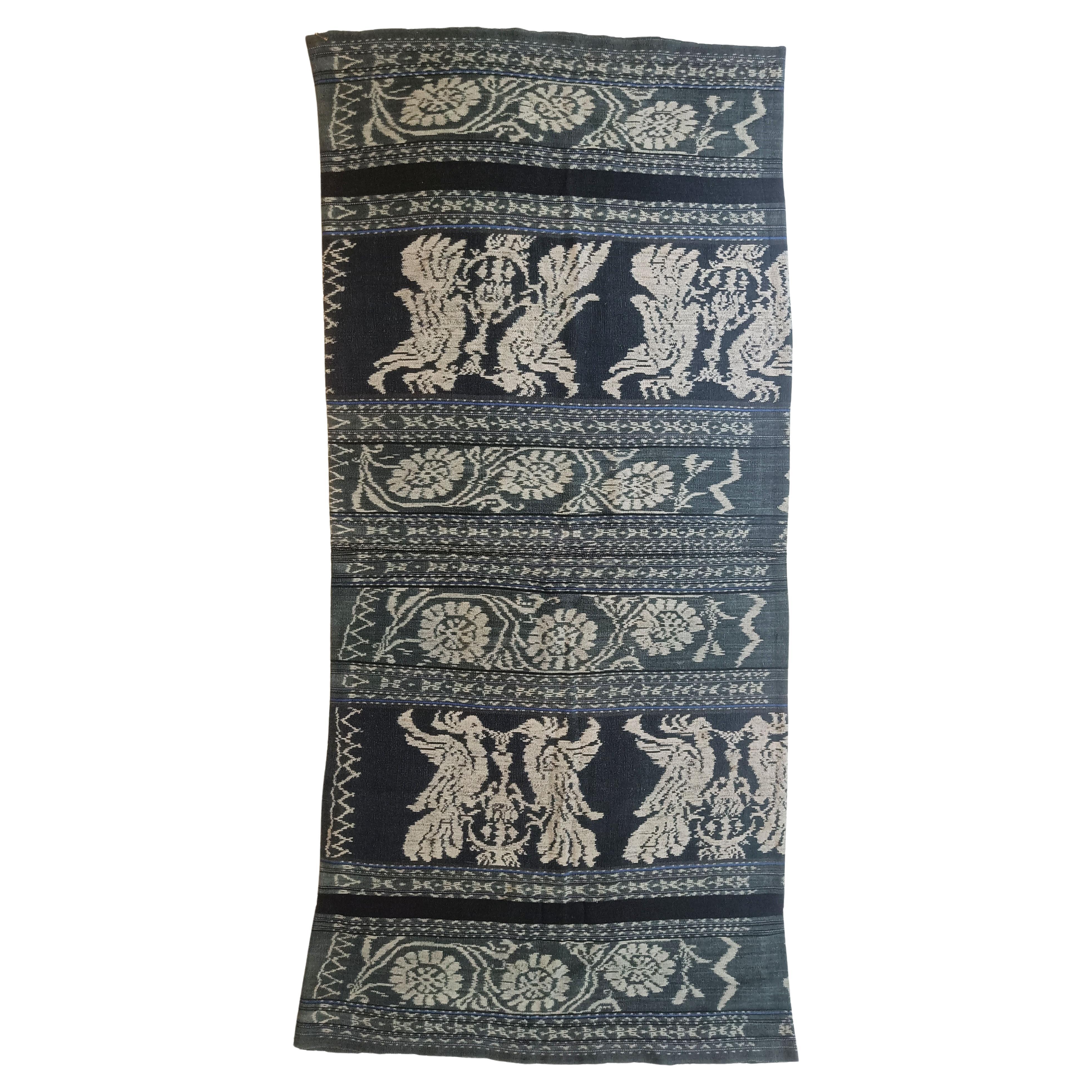 Vintage Ikat-Stoff Savu Indonesien  Asiatische Sammlerstücke Textilien Wohndekor
