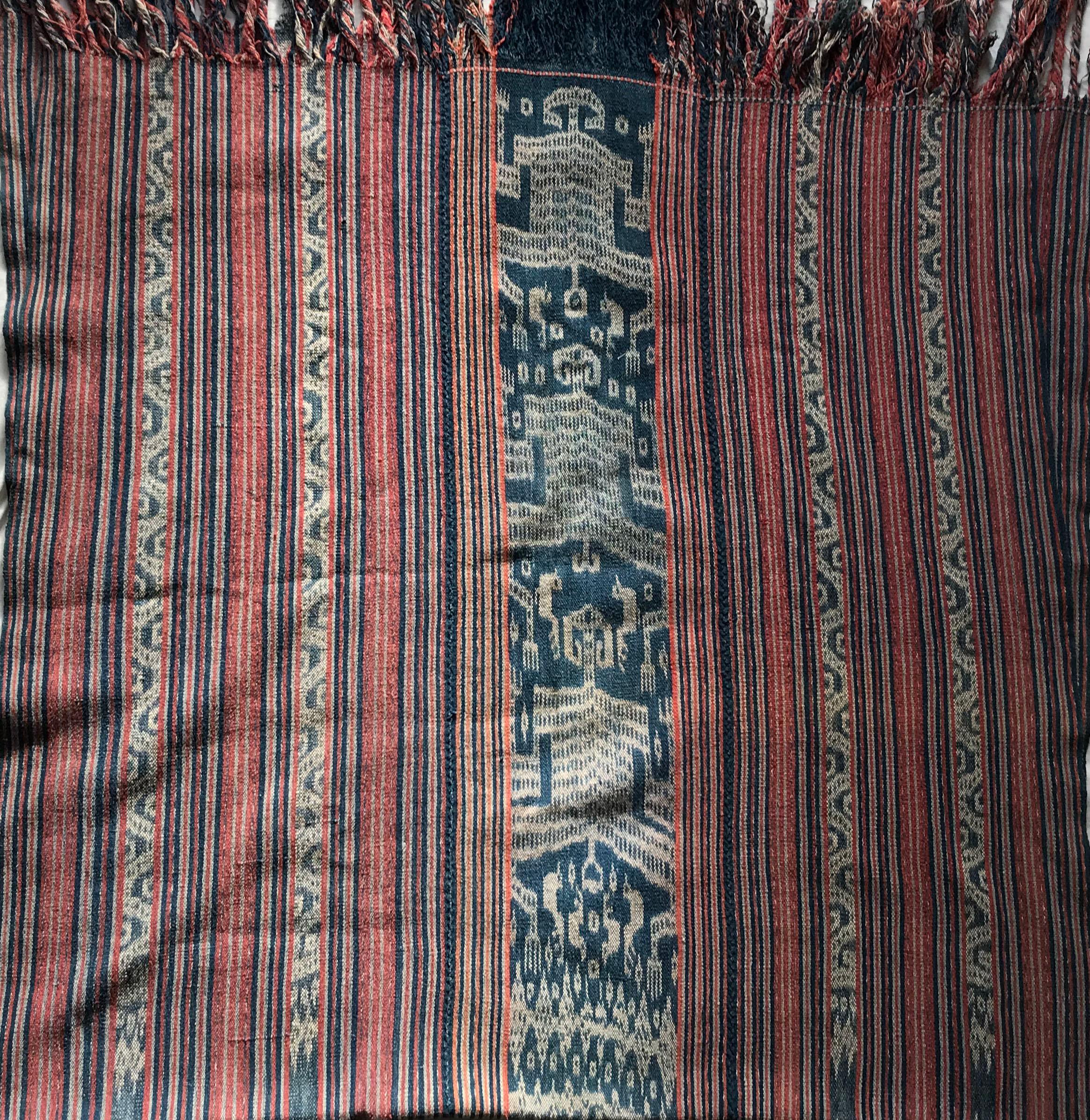 Woven Vintage Ikat Cloth Timor Indonesia Asian Textiles Home Decor