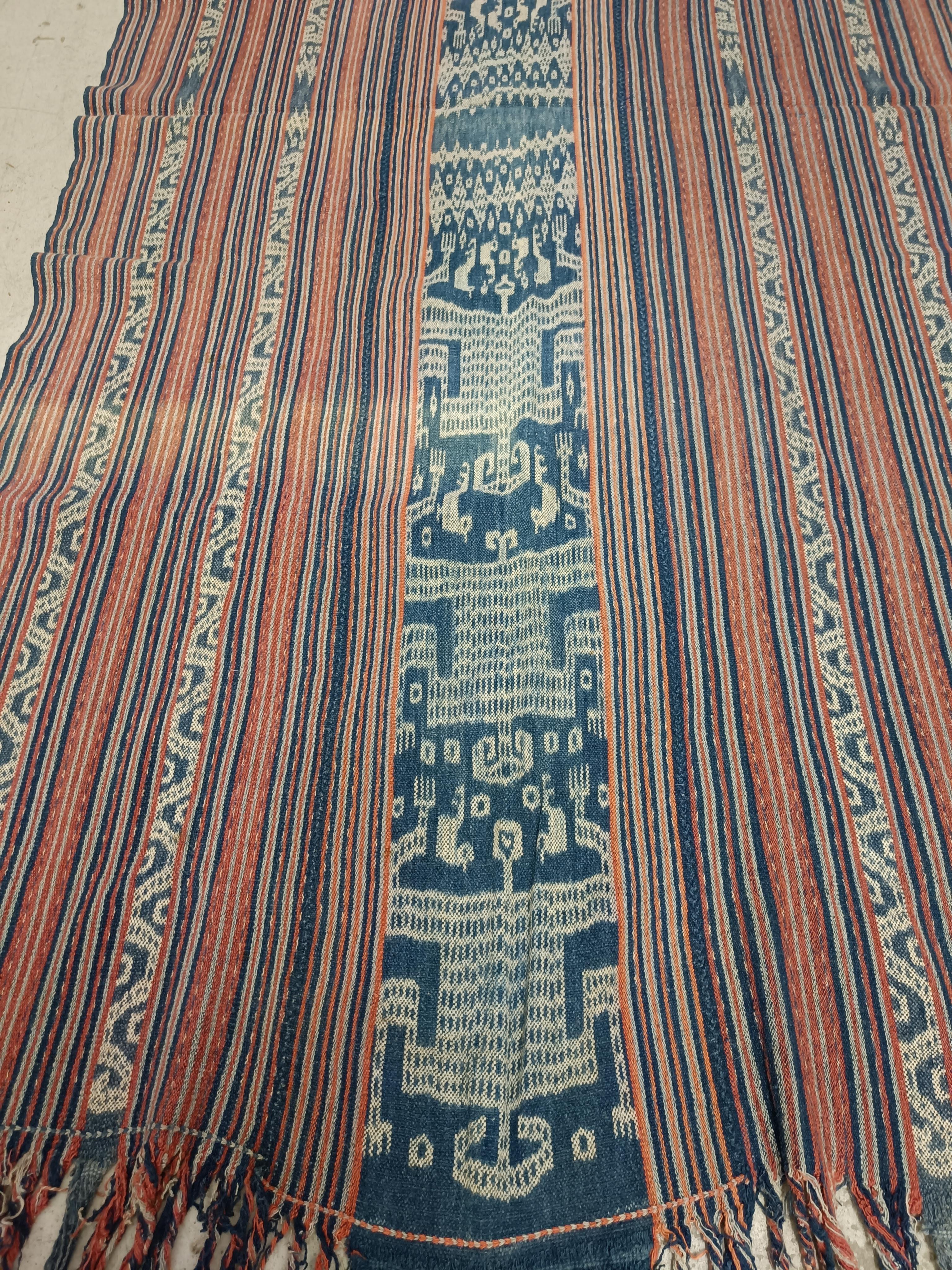 Woven Vintage Ikat Cloth Timor Indonesia Asian Textiles Home Decor For Sale