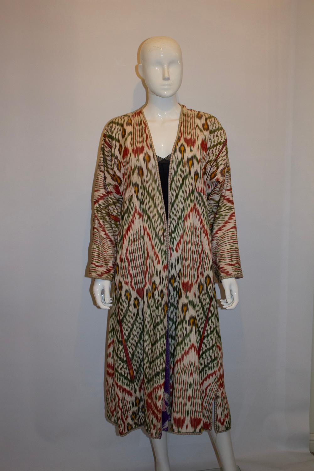 Vintage Ikat Coat - Réversible Bon état - En vente à London, GB