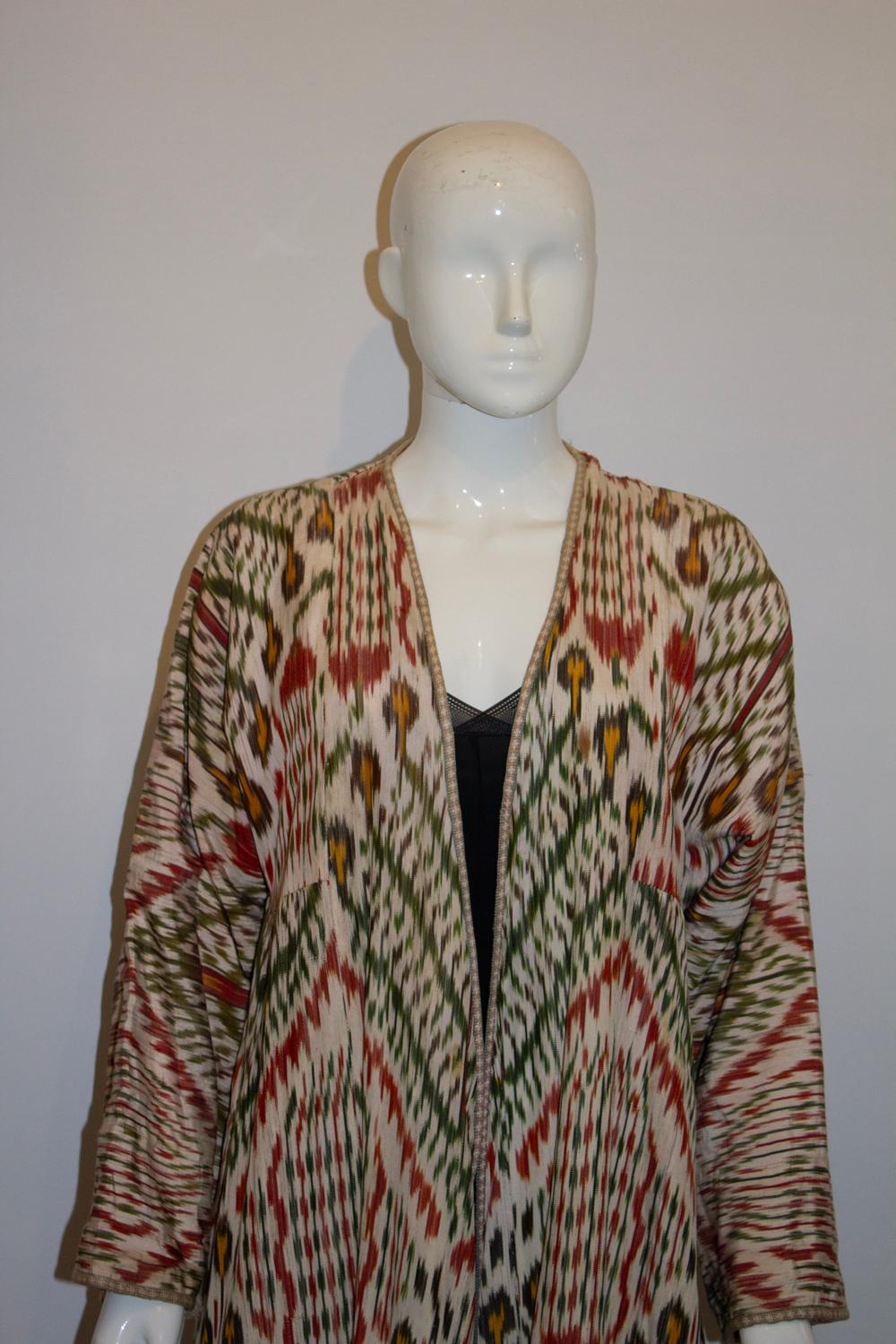 Vintage Ikat Coat - Réversible Unisexe en vente