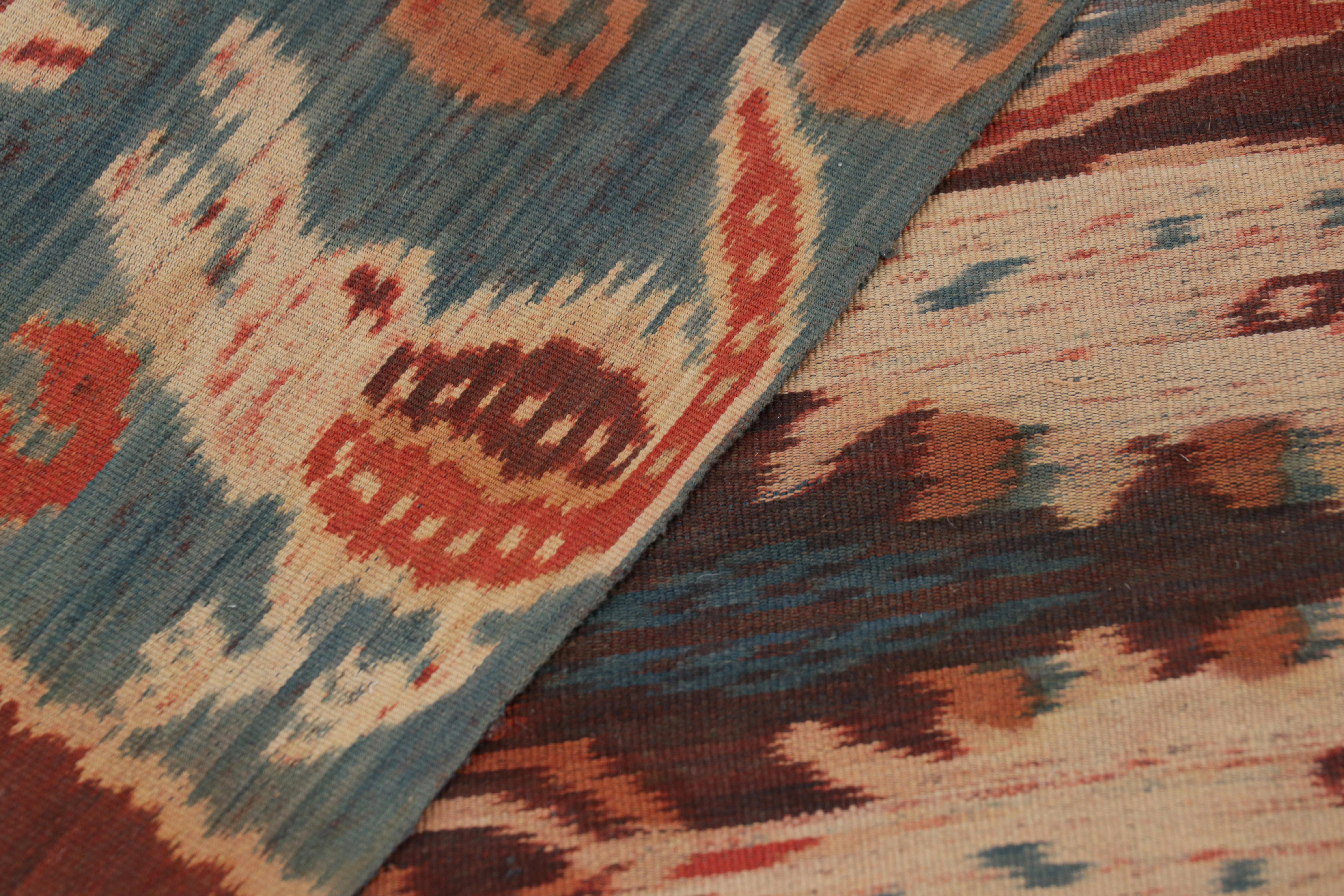 Lana Runner tessile Ikats vintage con disegno pittorico, da Rug & Kilim in vendita