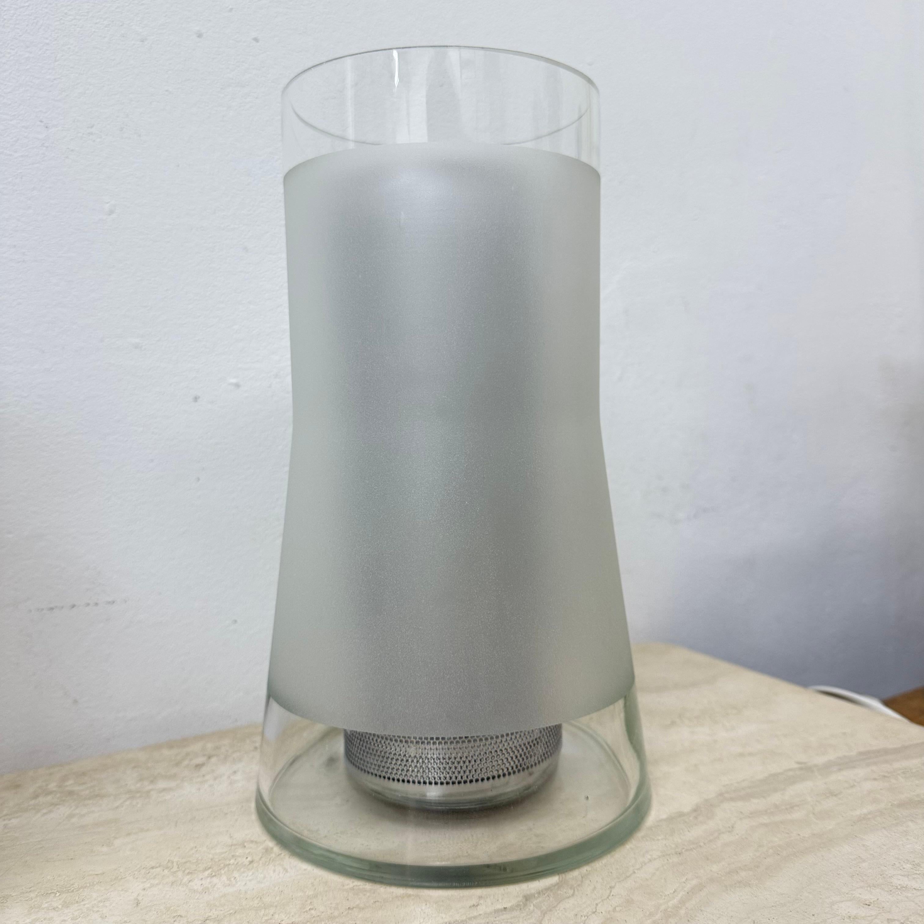 Vintage IKEA 80s table lamp B9919 – hand made frosted glass with diffuser For Sale 7