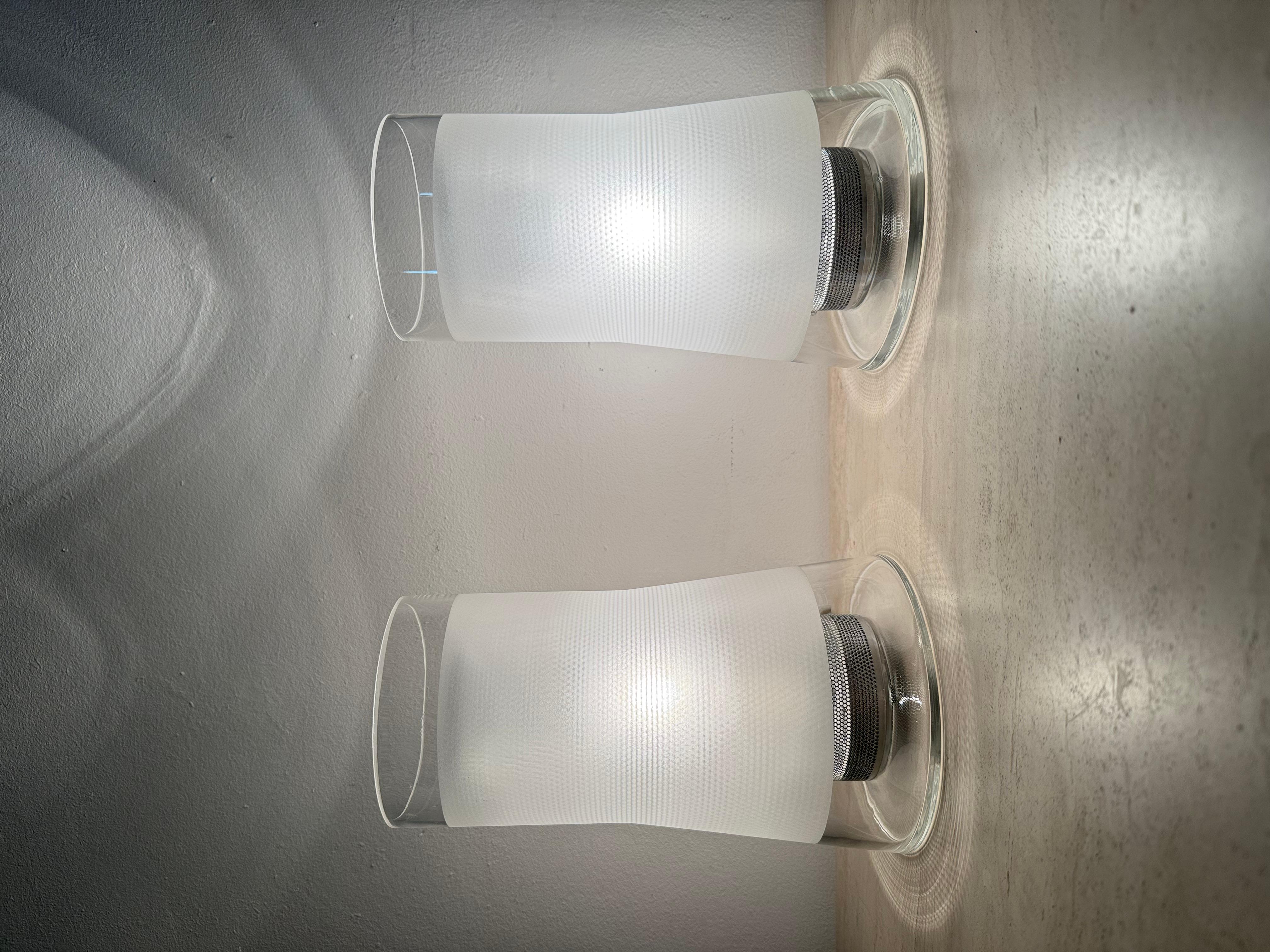 Vintage IKEA 80s table lamp B9919 – hand made frosted glass with diffuser For Sale 13