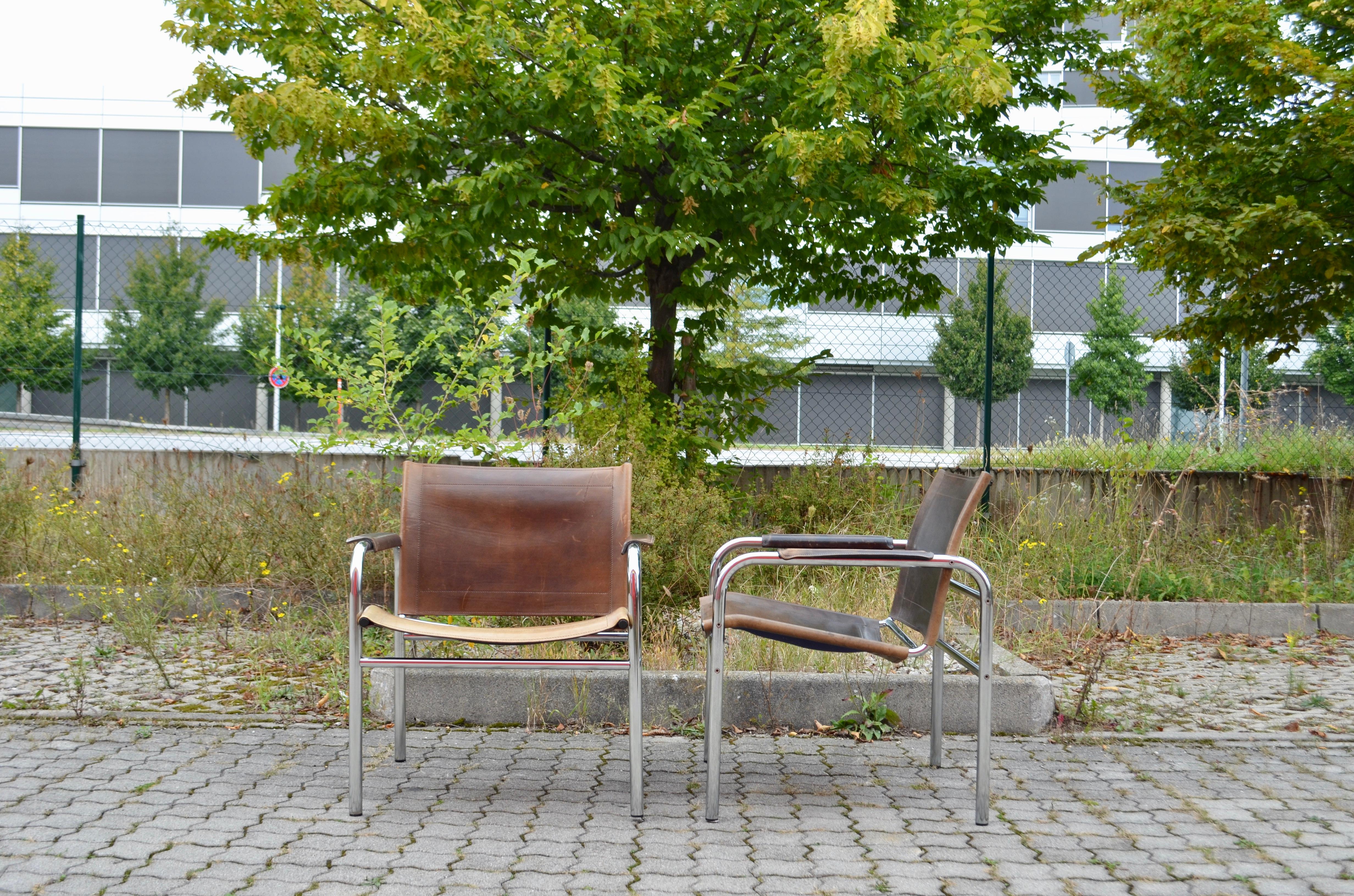 Steel Vintage Ikea 80ties Tord Bjorklund Modell Klinte Lounge Chair Armchairs Set of 2 For Sale