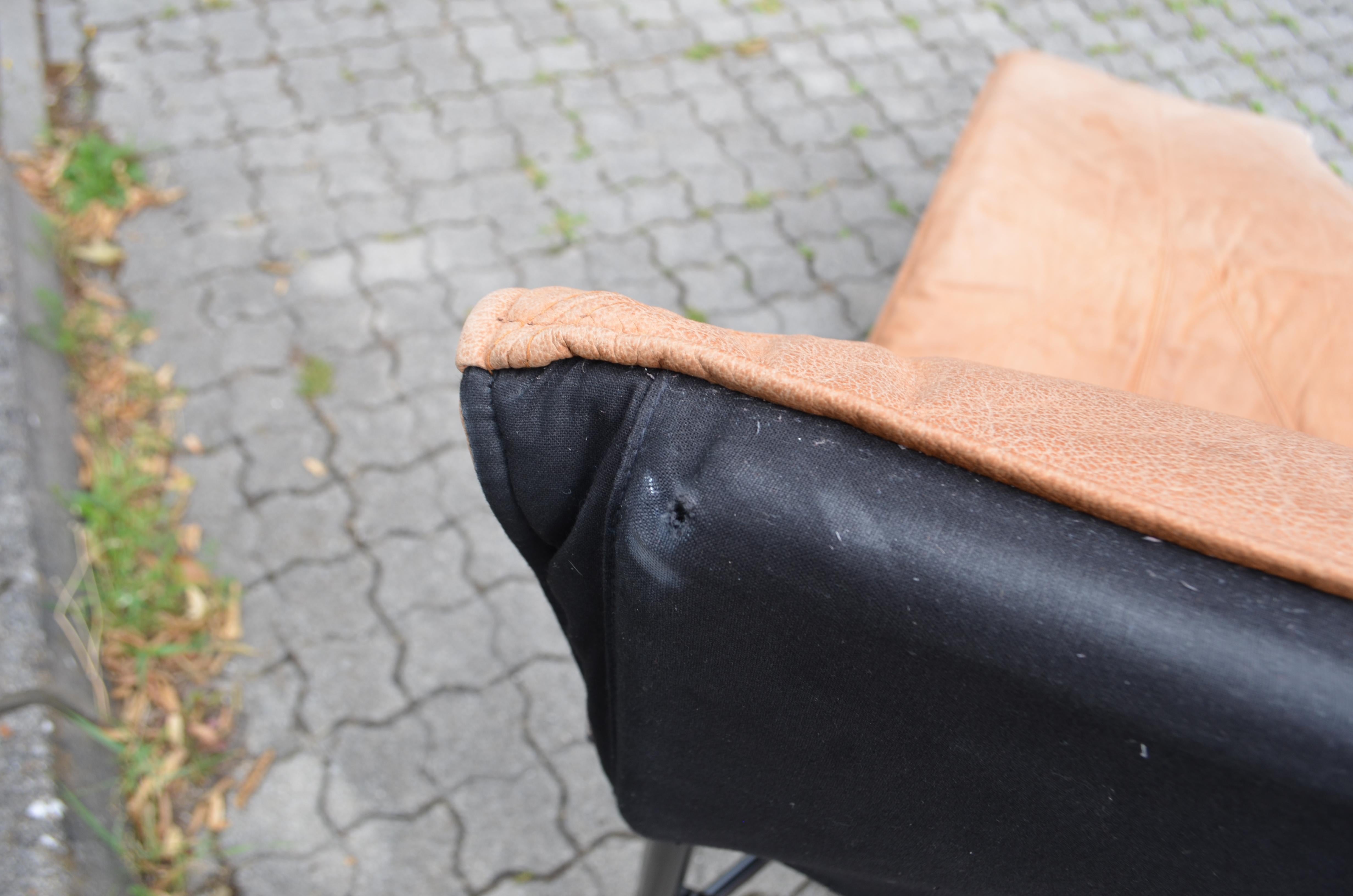 Chaiselongue vintage Ikea modèle Skye couleur cognac, années 80 par Tord Bjorklund Bon état - En vente à Munich, Bavaria