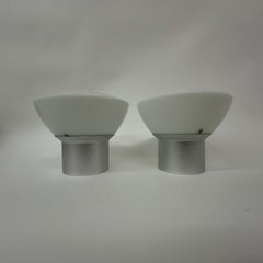 Vintage ikea ceiling lamp set of 2 opaline glass , 1970’s