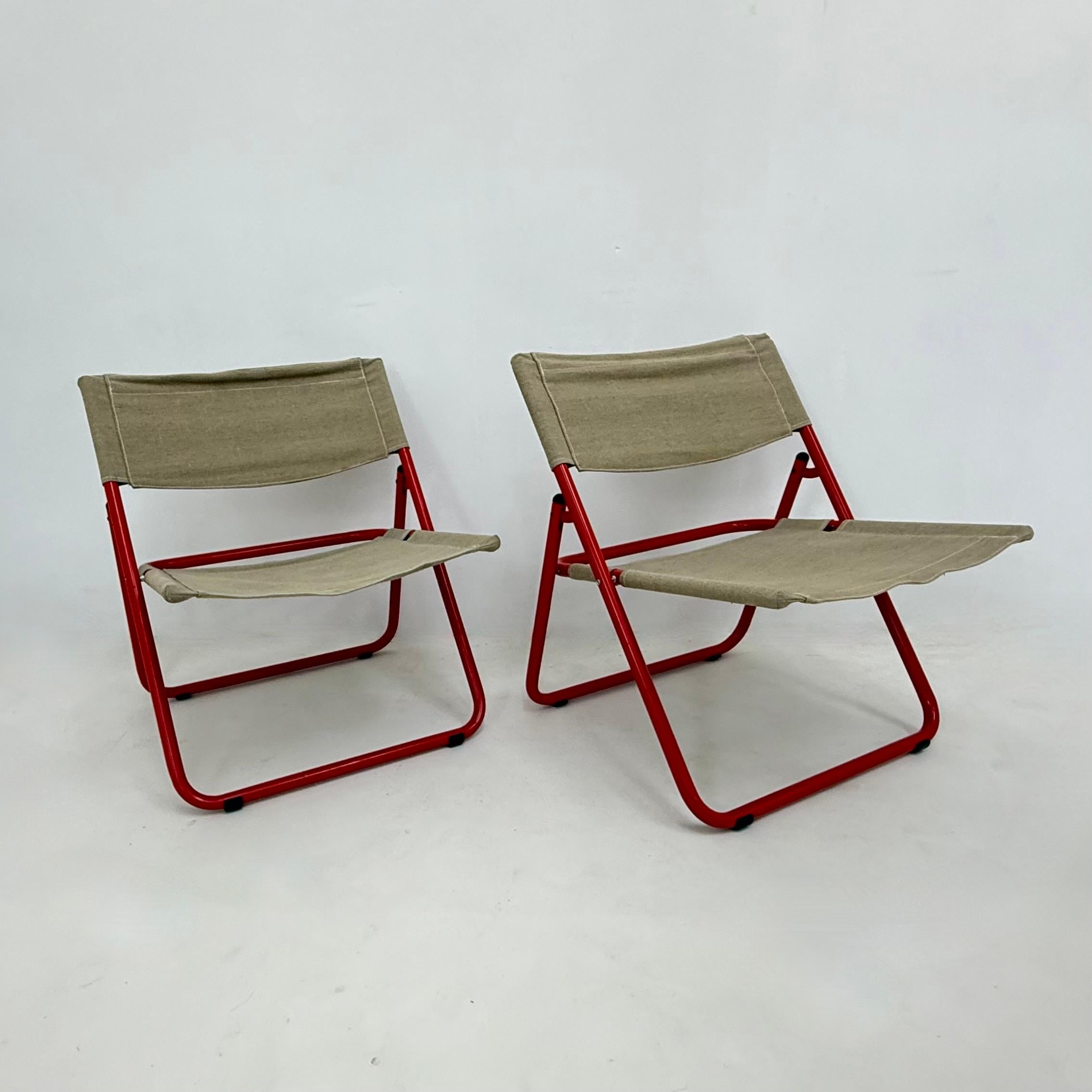 Metal Vintage ikea Cox by Niels Gammelgaard folding chairs , 1978 For Sale
