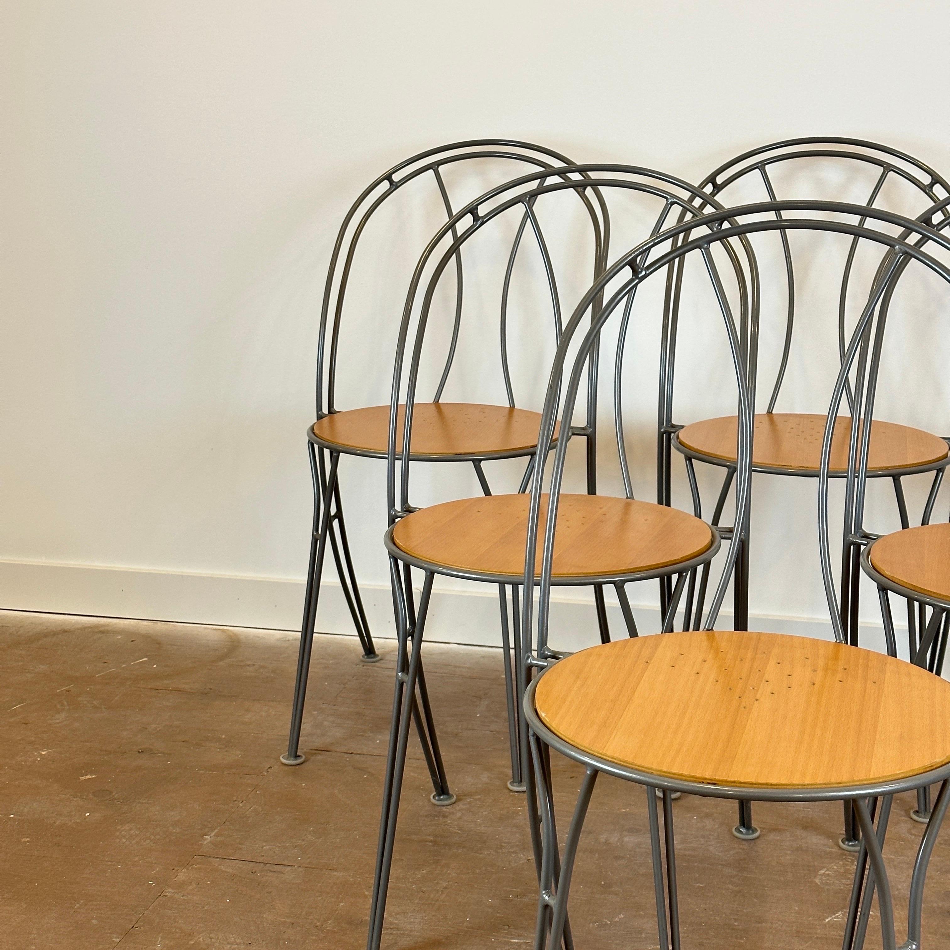 Post-Modern Vintage IKEA Dining Chair Set For Sale