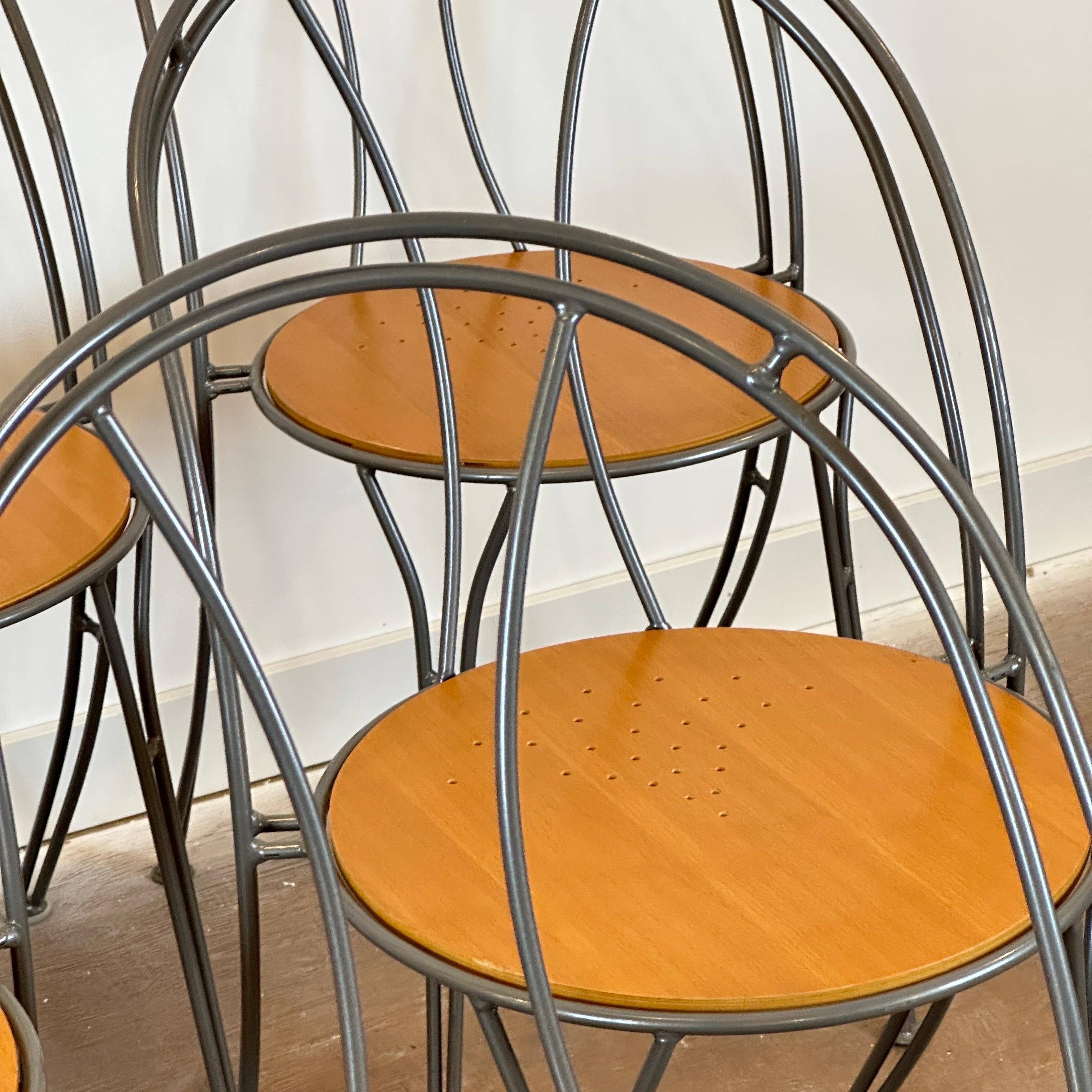 Métal Ensemble de chaises de salle à manger vintage IKEA en vente