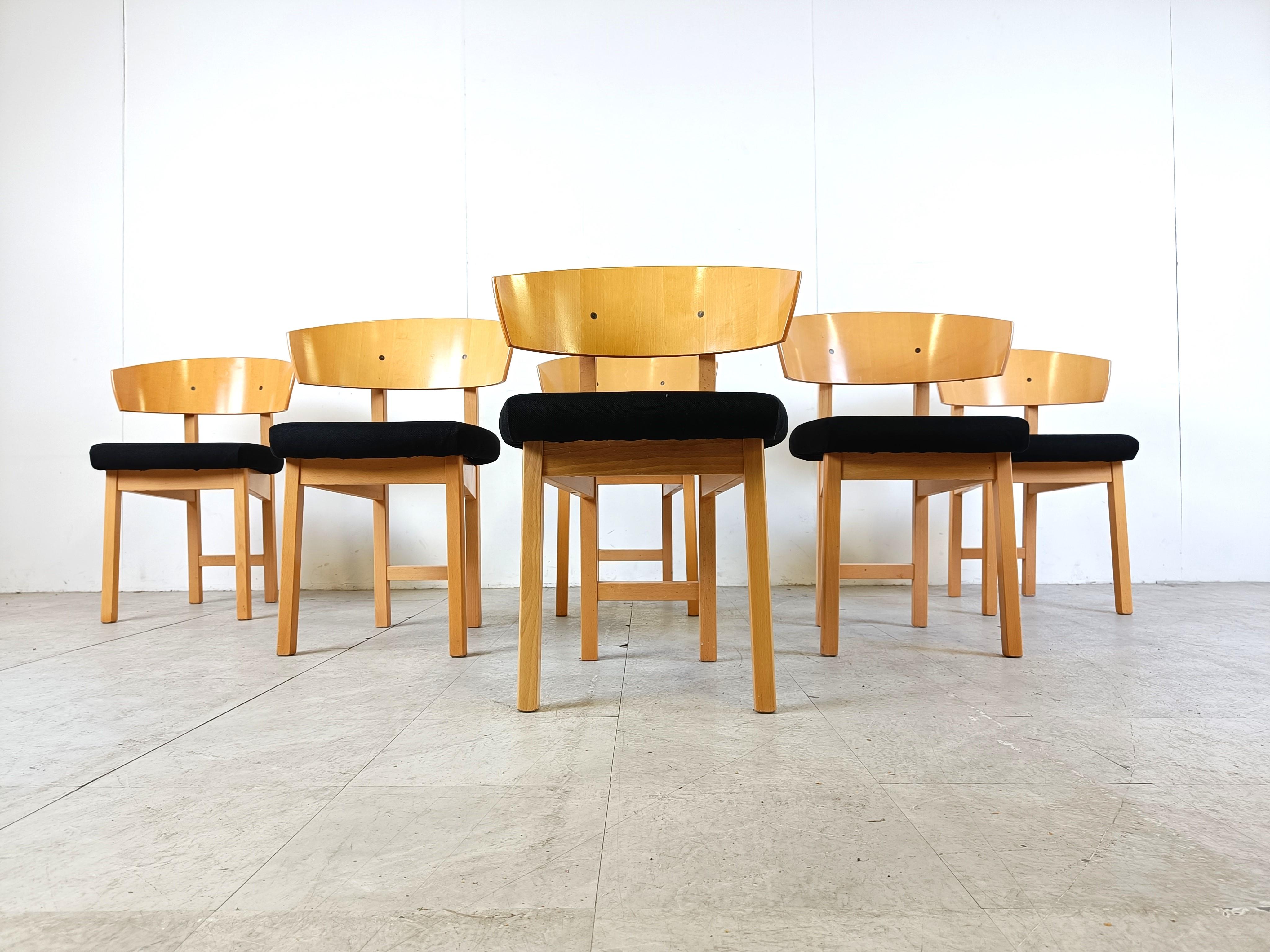 Late 20th Century Vintage Ikea dining chairs by Niels Gammelgaard, 1990s For Sale