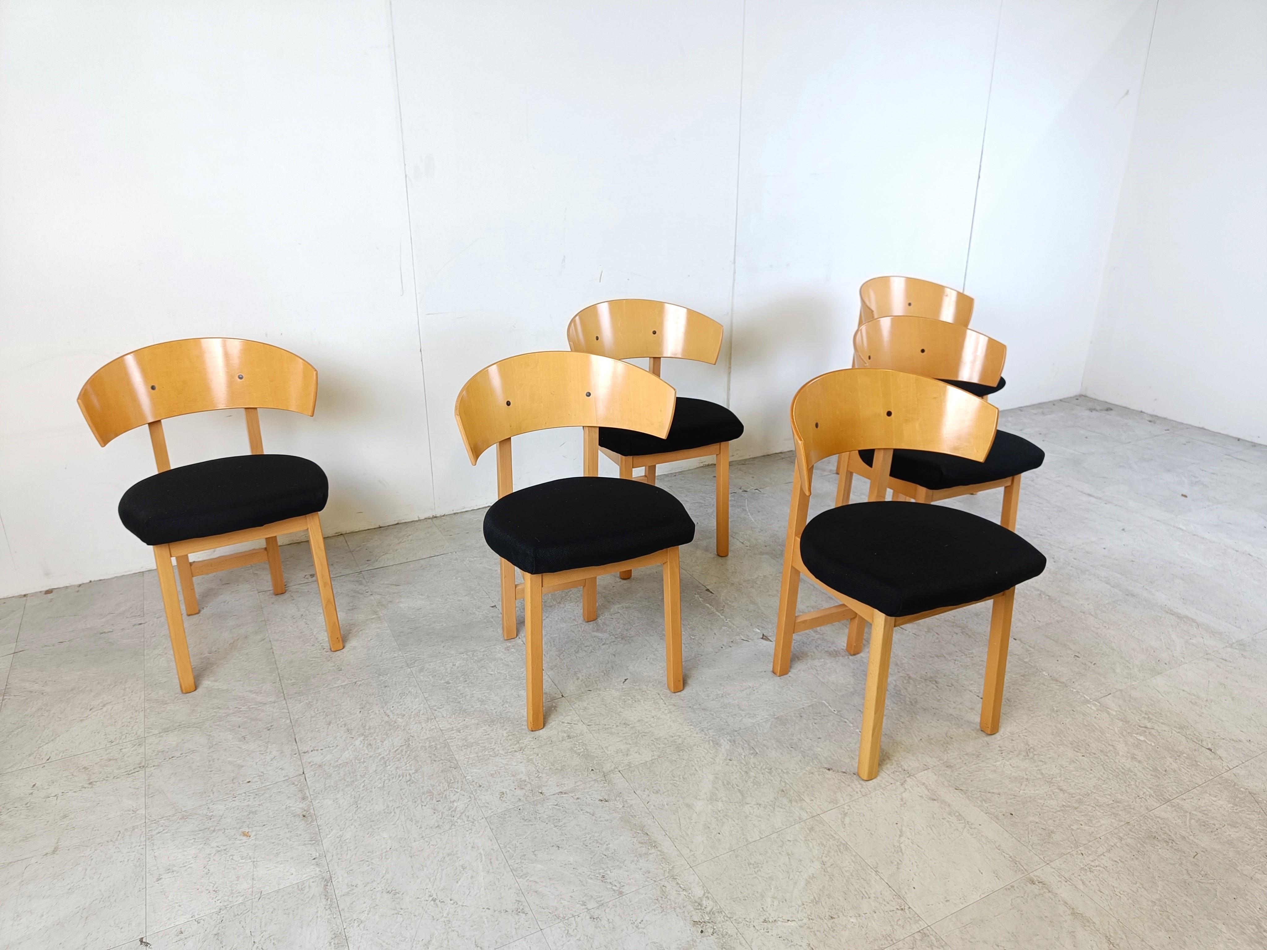 Fabric Vintage Ikea dining chairs by Niels Gammelgaard, 1990s For Sale