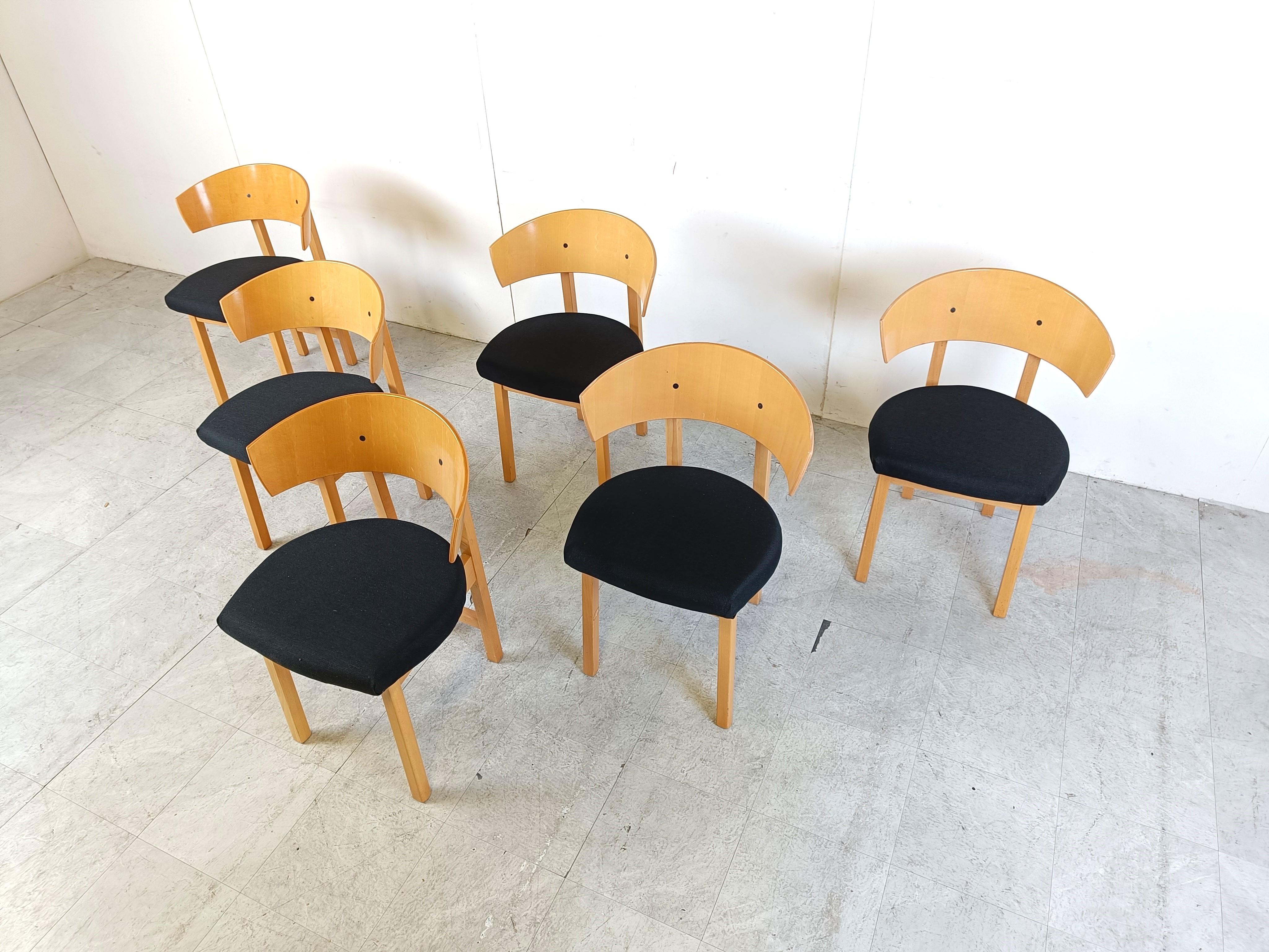 Vintage Ikea dining chairs by Niels Gammelgaard, 1990s For Sale 2
