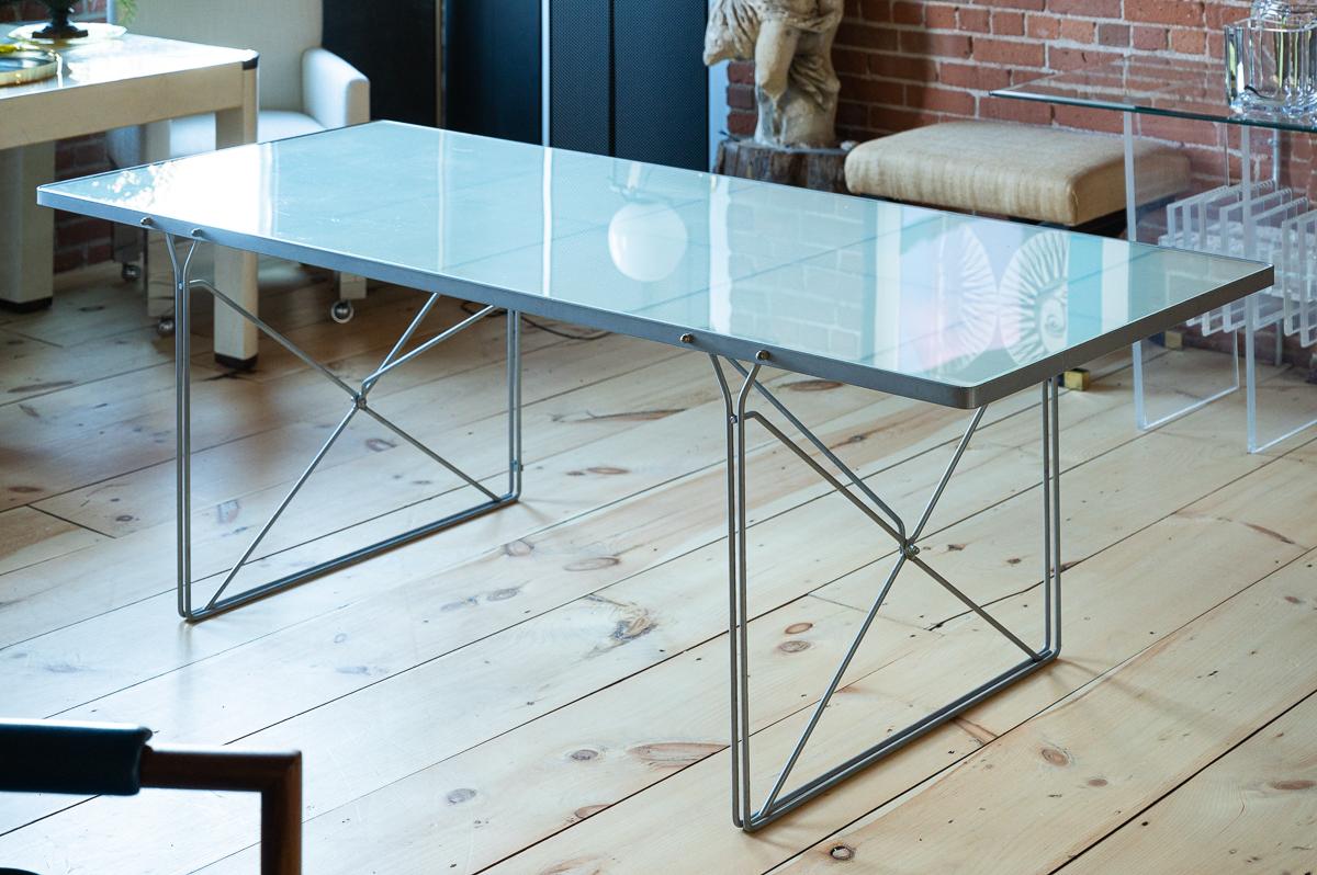 vintage ikea glass table