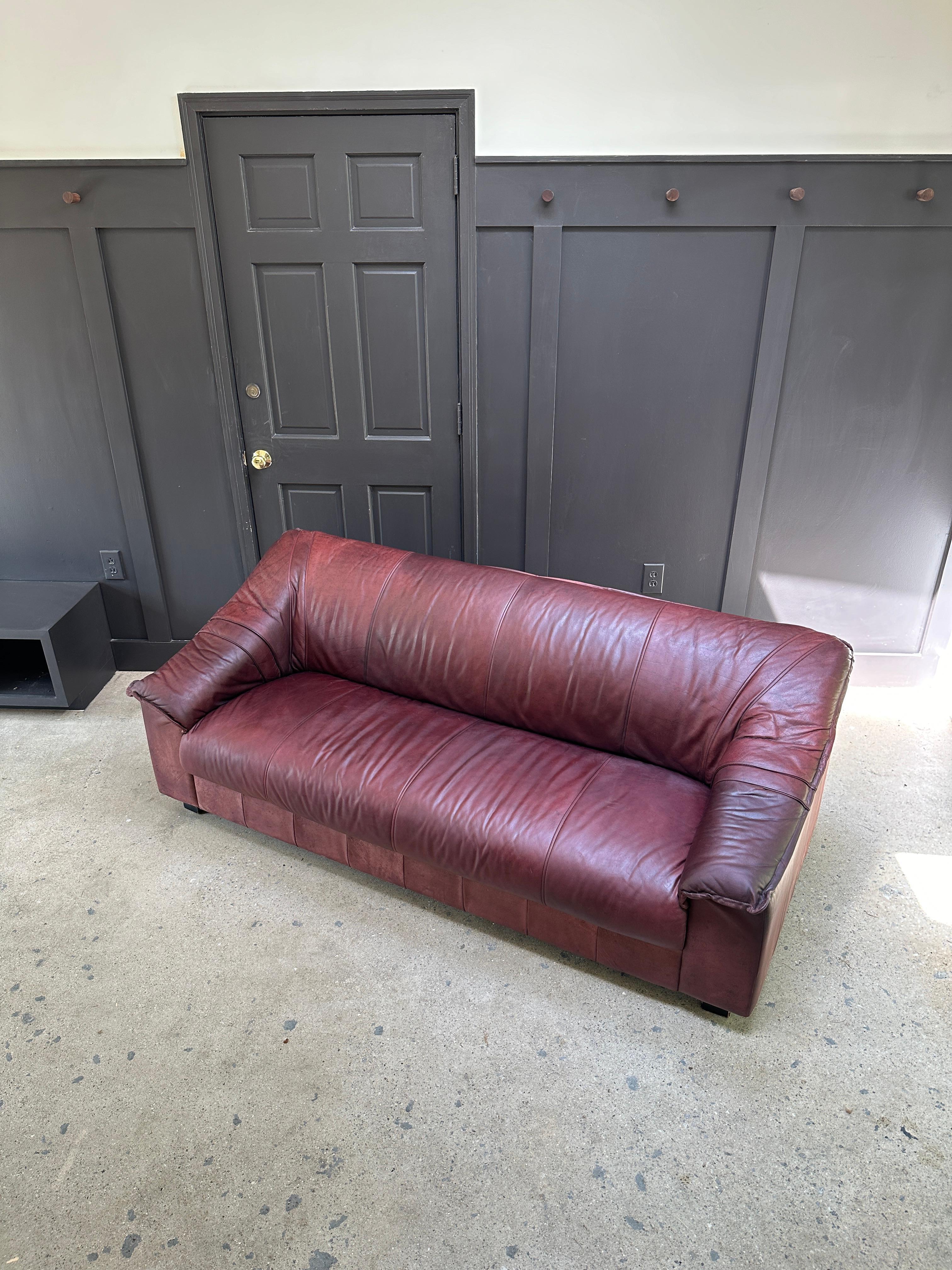 Postmoderne Canapé vintage Ikea Halland en cuir