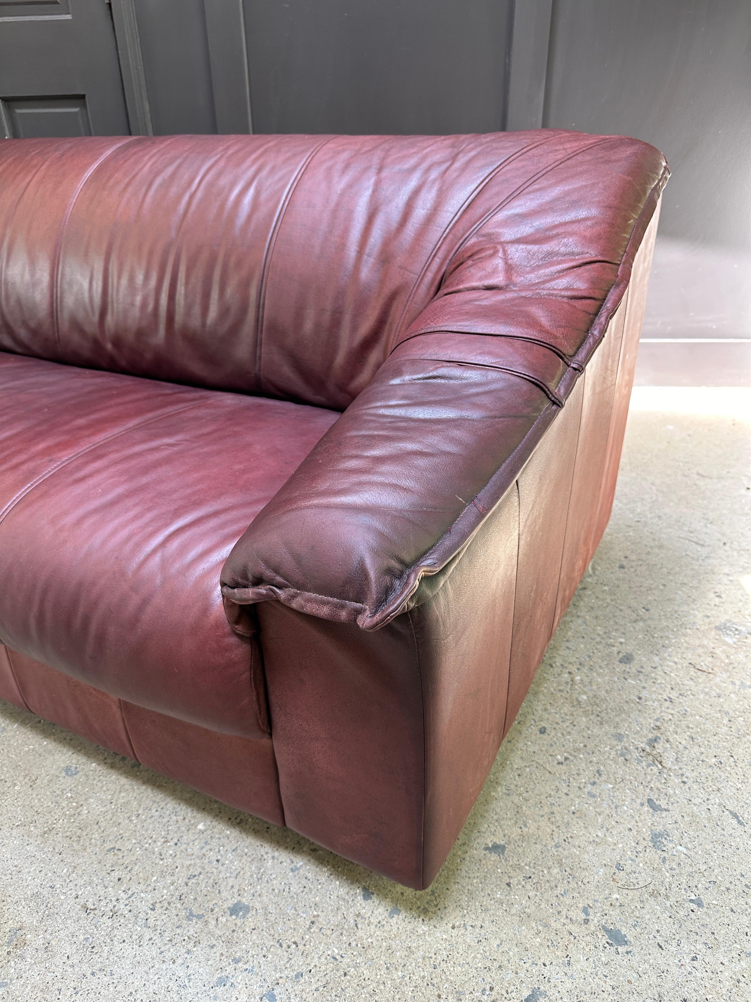 Suédois Canapé vintage Ikea Halland en cuir