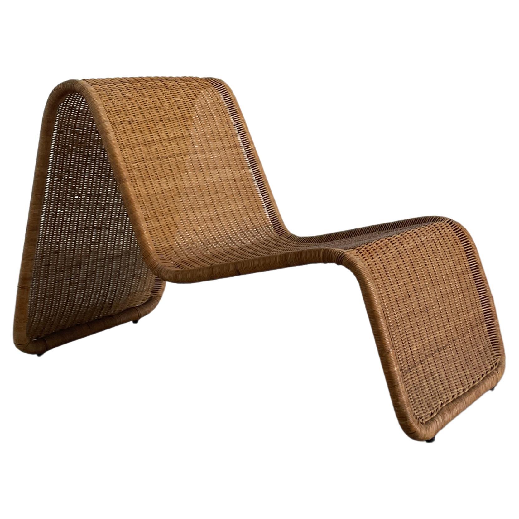 Vintage Ikea 'Hestra' Wicker Lounge Chair after P3 Chair by Tito Agnoli, 1980s 