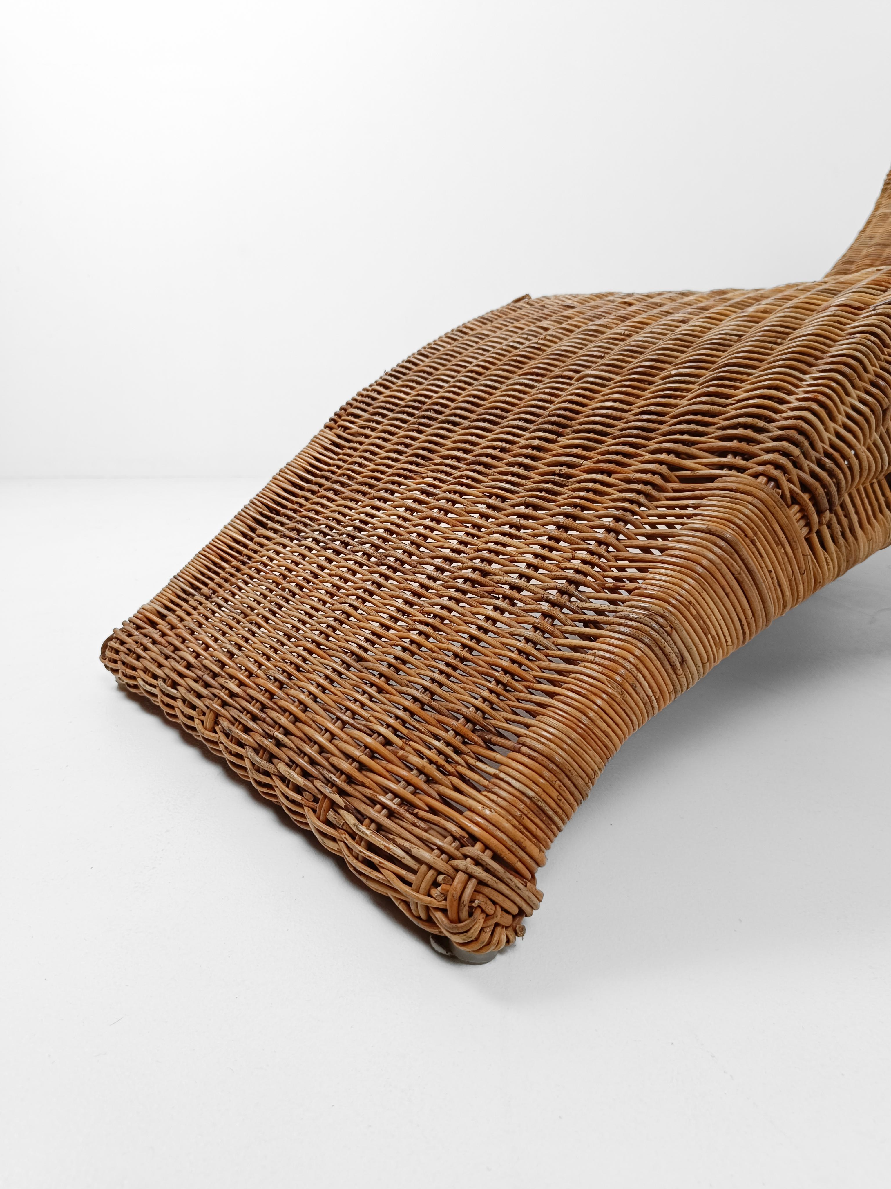 Vintage IKEA Karlskrona Wicker Chaise Longue by Carl Öjerstam, 1990s For Sale 6