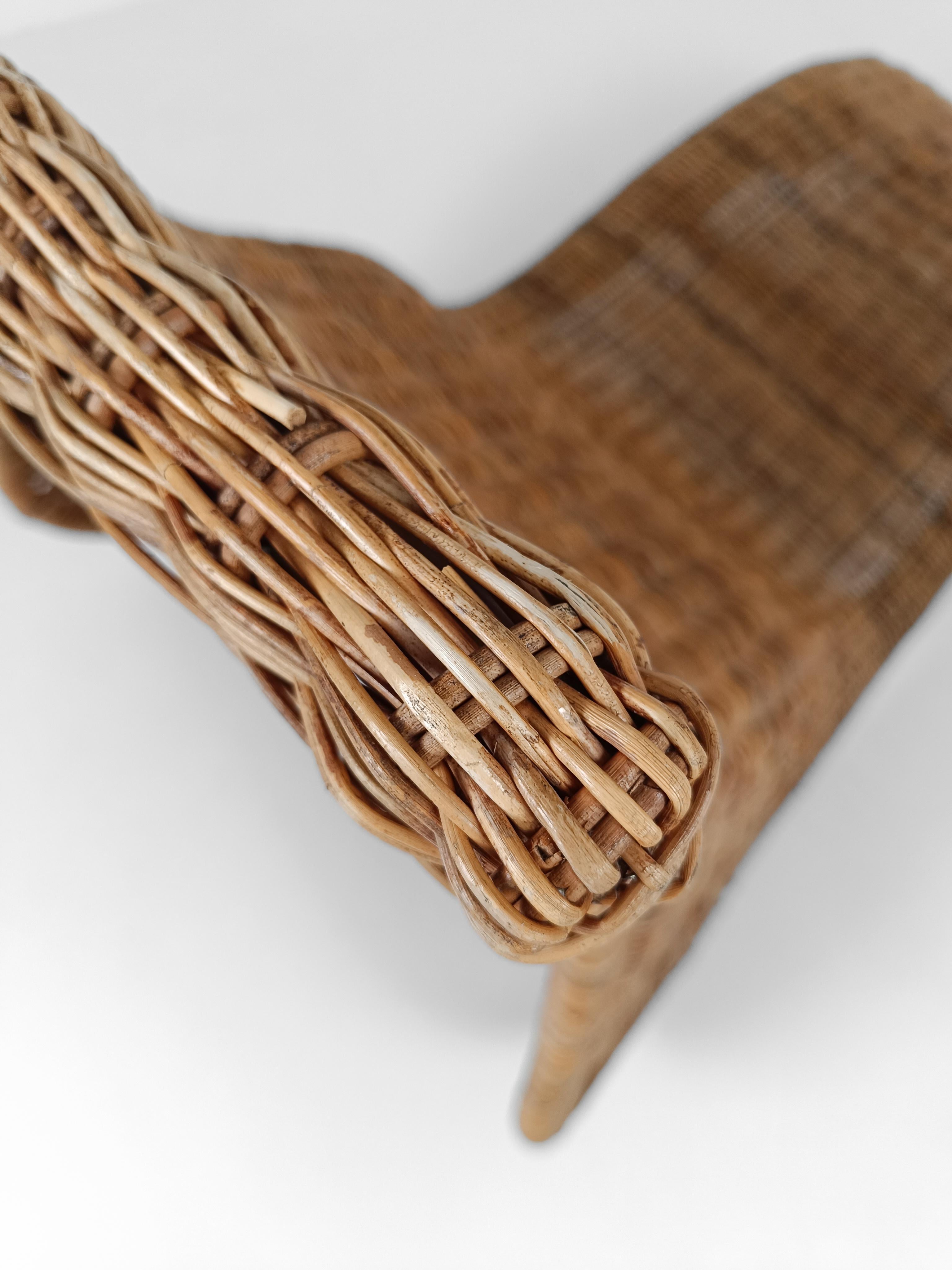 Vintage IKEA Karlskrona Wicker Chaise Longue by Carl Öjerstam, 1990s For Sale 9
