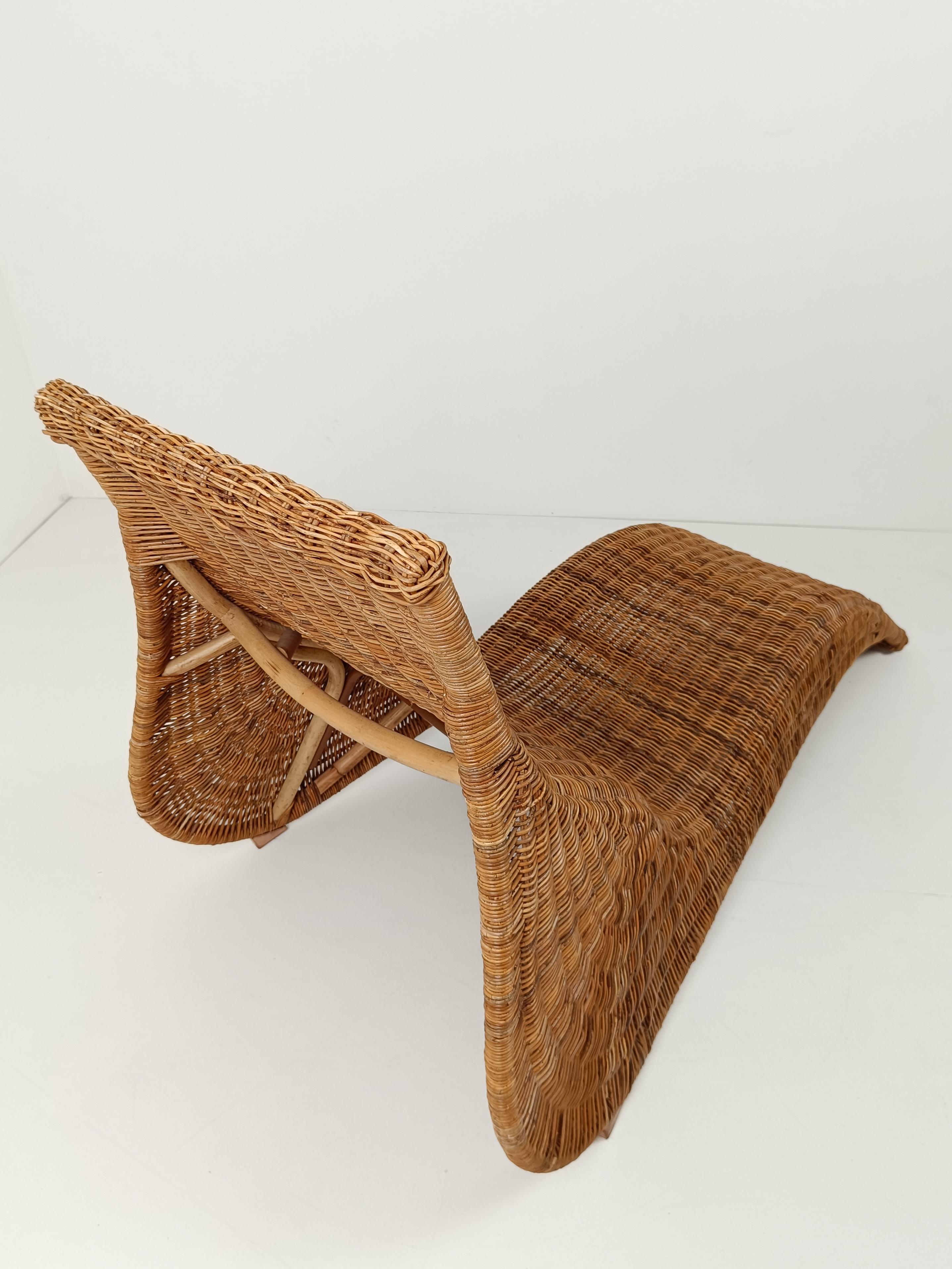 Vintage IKEA Karlskrona Wicker Chaise Longue by Carl Öjerstam, 1990s For Sale 11