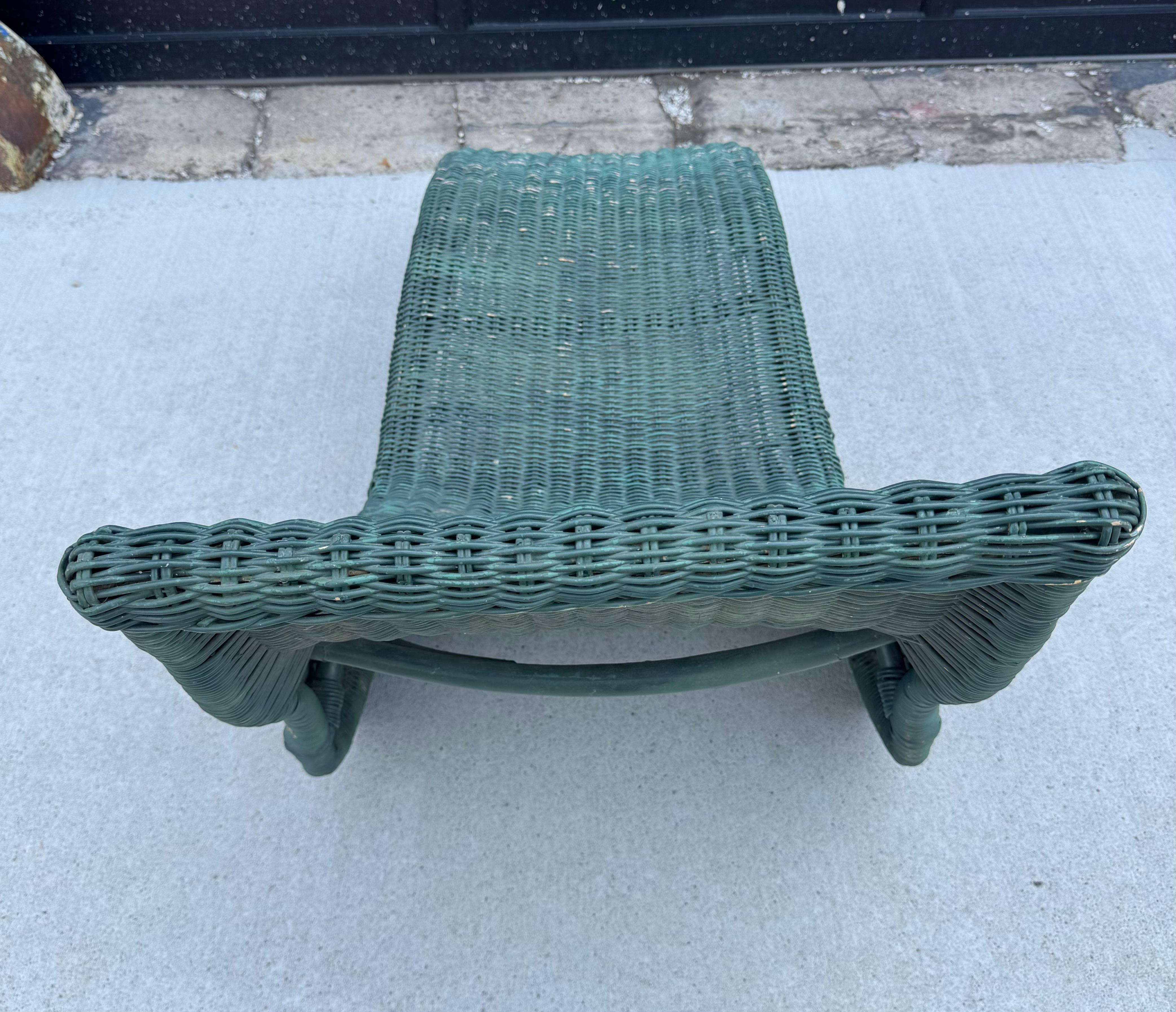 Vintage IKEA Karlskrona Geflecht Chaise Longue von Carl Öjerstam, Schweden (Ende des 20. Jahrhunderts) im Angebot