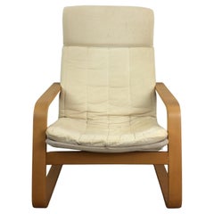 Vintage Ikea Lounge Chair with Bentwood Frame