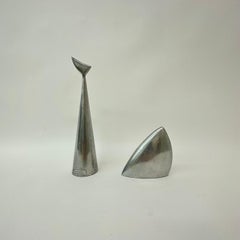 Vintage IKEA Marianne & Knut Hagberg Figurative Sculptures Cast Aluminum