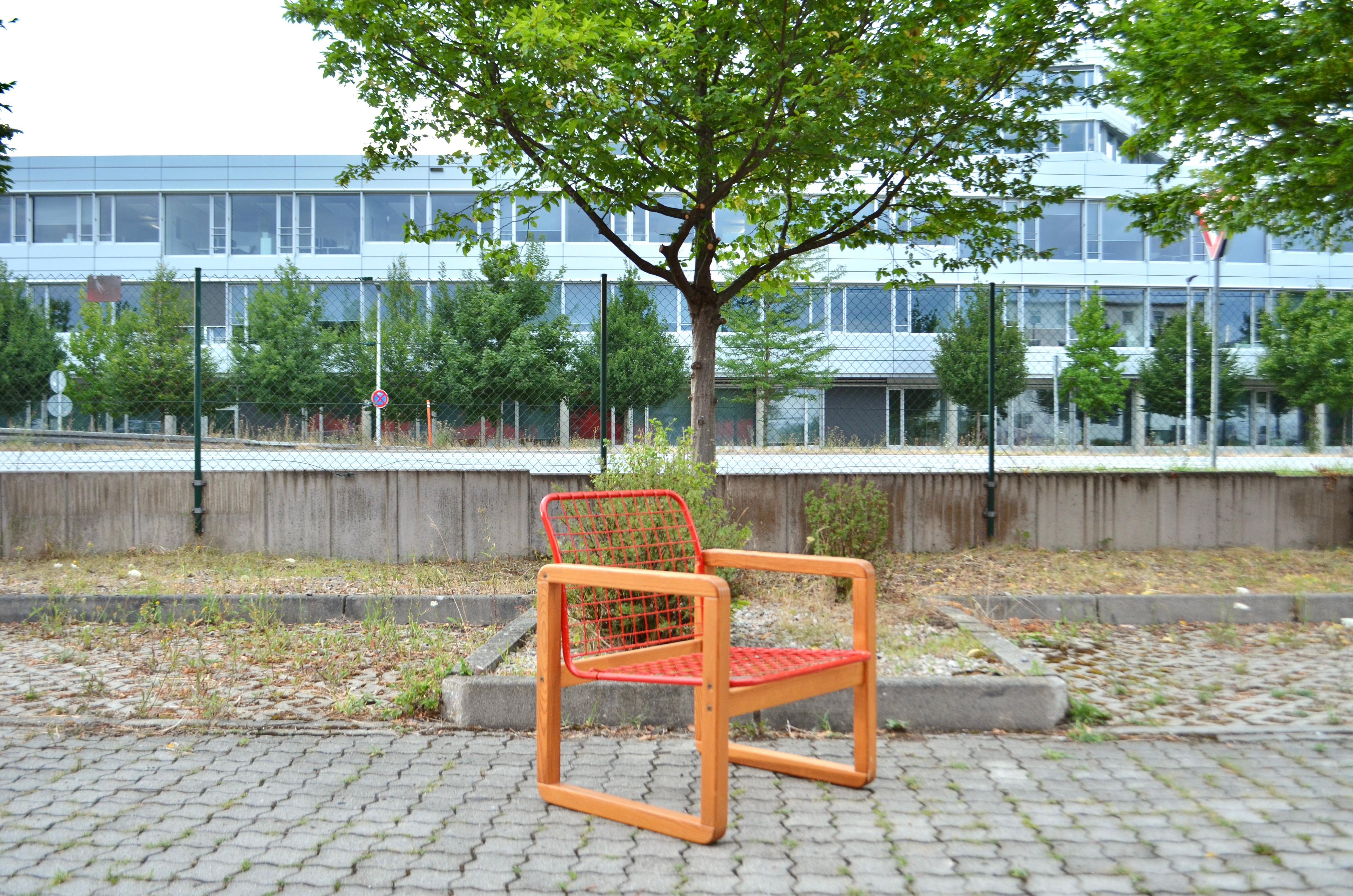 Vintage Ikea 1982 Model Sälen by Knut & Marianne Hagberg Pine Lounge Arm Chair  For Sale 2