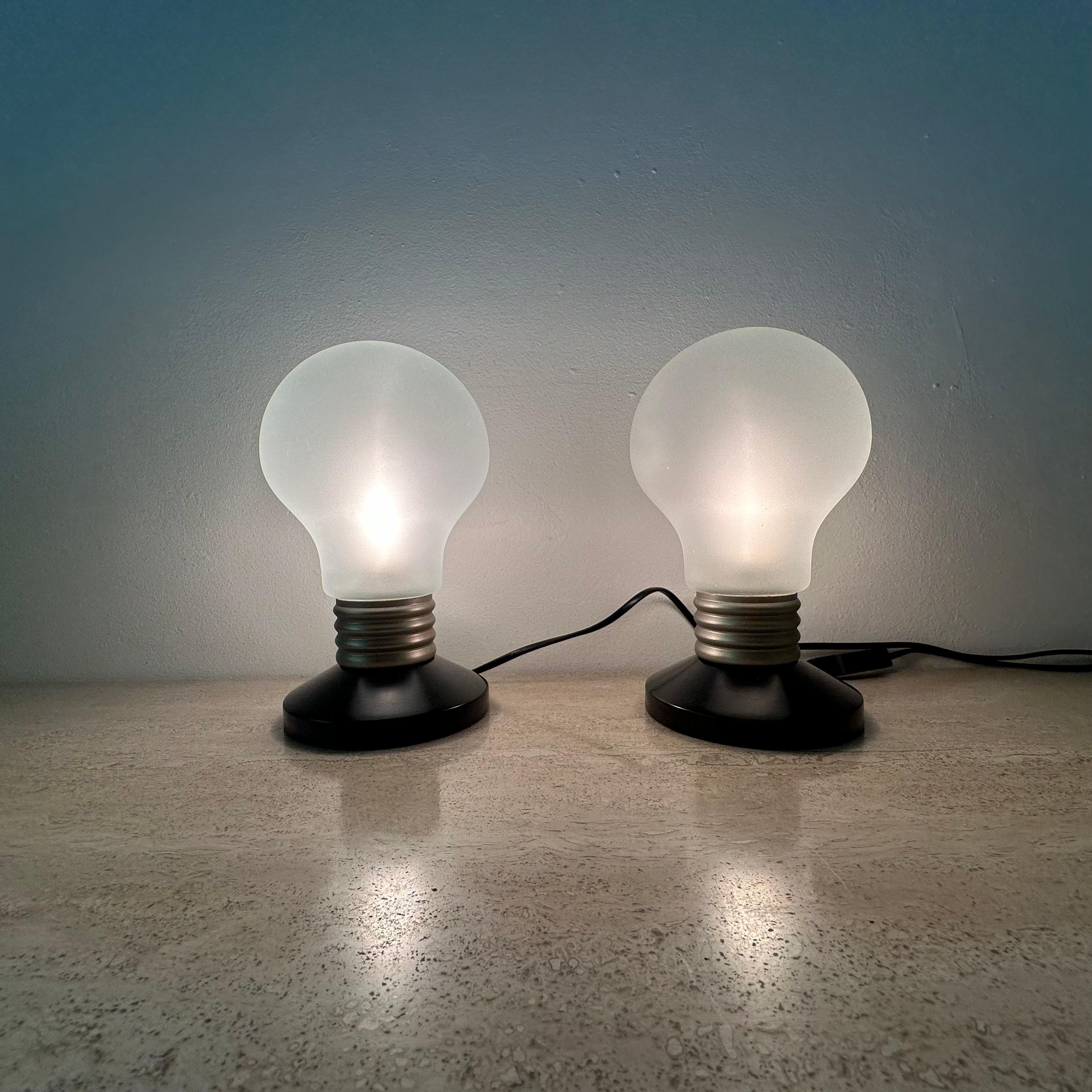Swedish Vintage Ikea Pop Art bulb shaped table lamp , 1990s