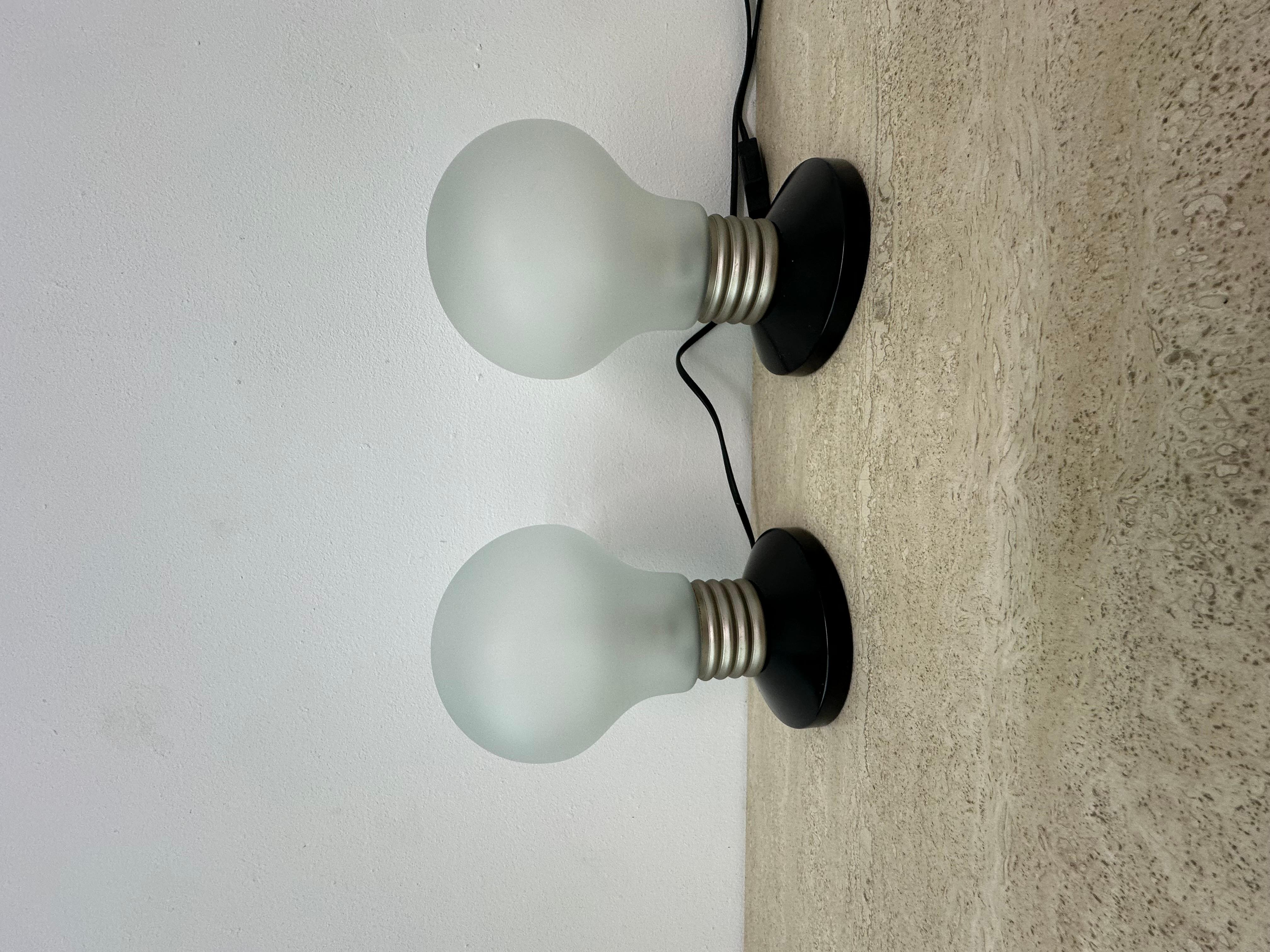 Metal Vintage Ikea Pop Art bulb shaped table lamp , 1990s