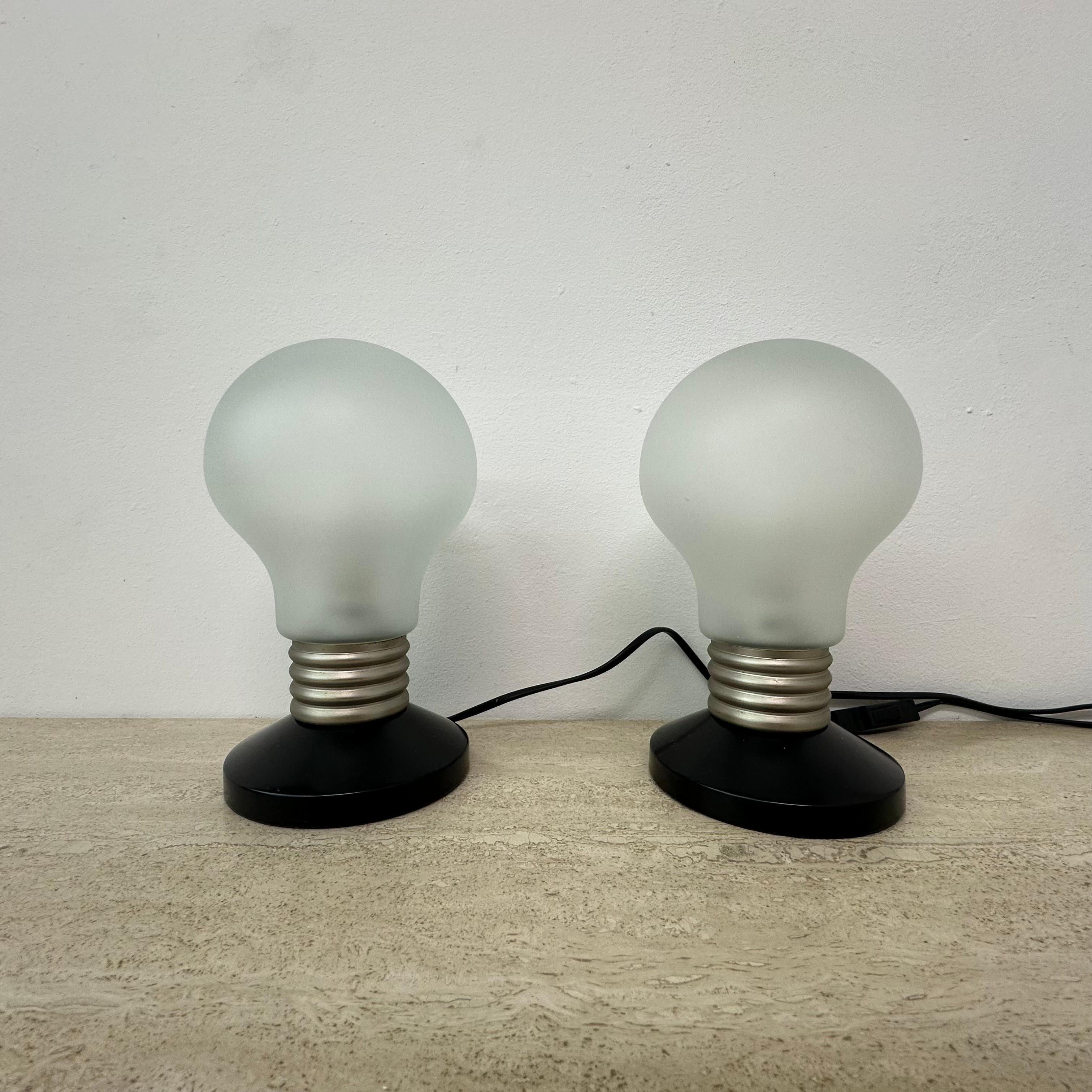 Vintage Ikea Pop Art bulb shaped table lamp , 1990s 1