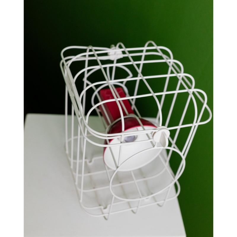 Vintage IKEA PS 2017 Schnurlose Lampe von Matali Crasset, Weiß Rot Stahl, 2000er Jahre im Angebot 4