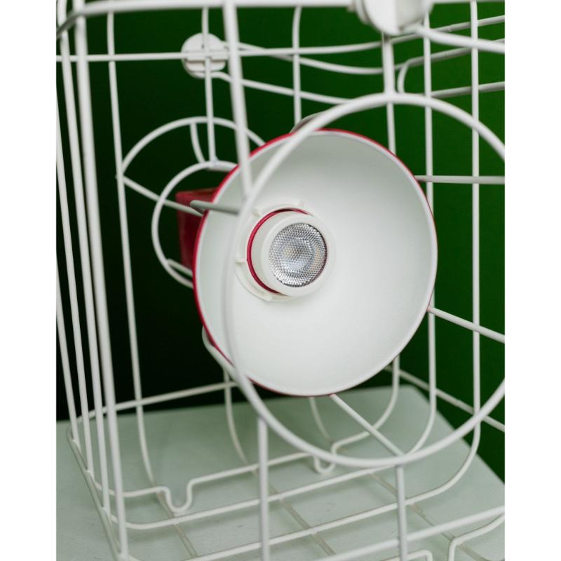 Vintage IKEA PS 2017 Schnurlose Lampe von Matali Crasset, Weiß Rot Stahl, 2000er Jahre im Angebot 5