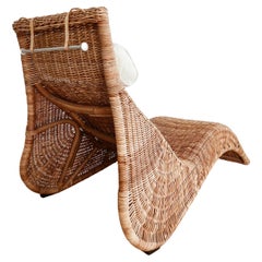 Vintage IKEA Rattan / Wicker “Karlskrona” Chaise Lounge / Lounge Chair