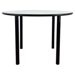 Used IKEA Round Black & White Dining Table with Removable Legs