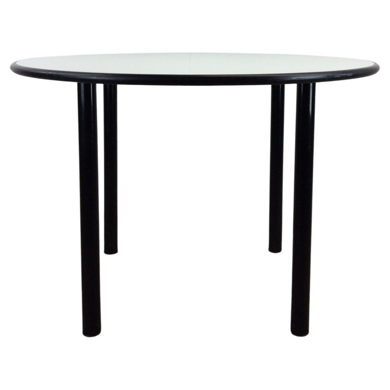 Vintage IKEA Round Black and White Dining Table with Removable Legs For  Sale at 1stDibs | round dining table for 6 ikea, ikea table with removable  legs, ikea oval dining table