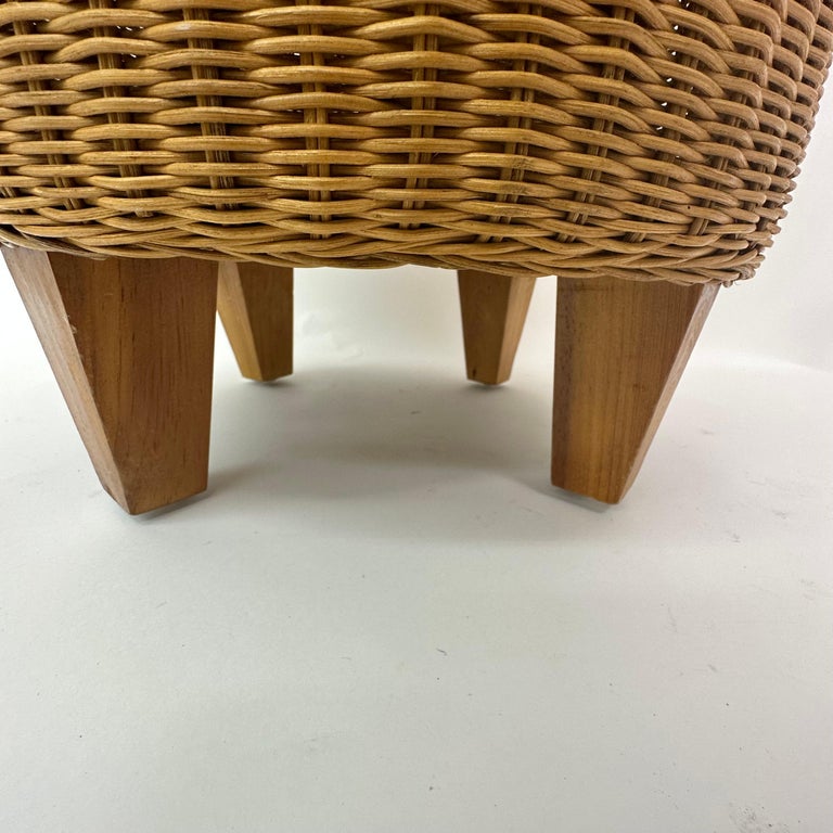 Ikea round rattan stool store