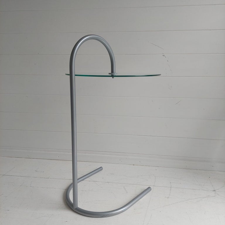 Vintage Ikea Ry Coffee Side Table Glass Aluminium Light Weight Postmodern, 1980s En vente sur