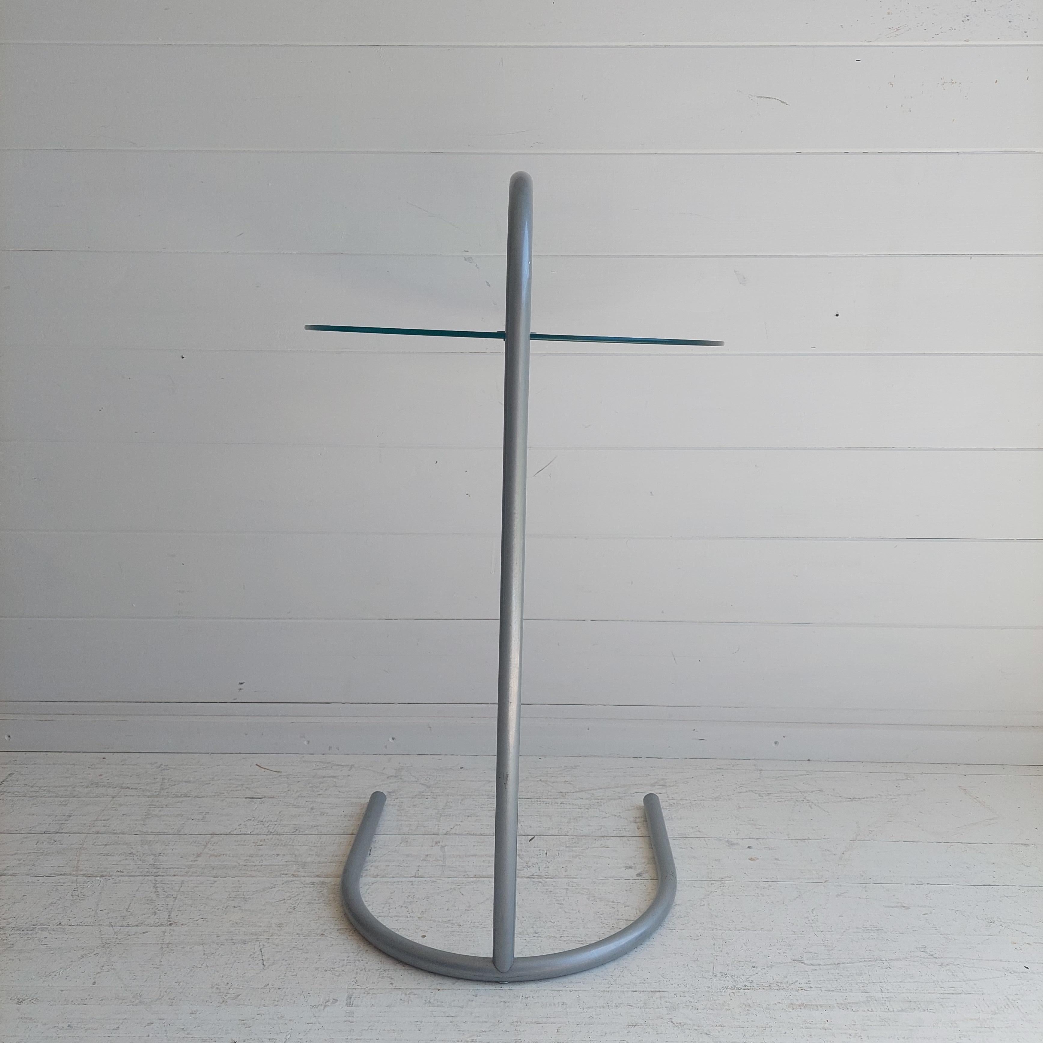 Vintage Ikea Ry Glass and Lightweight Aluminum Side Coffee Table, Postmodern, 19 1