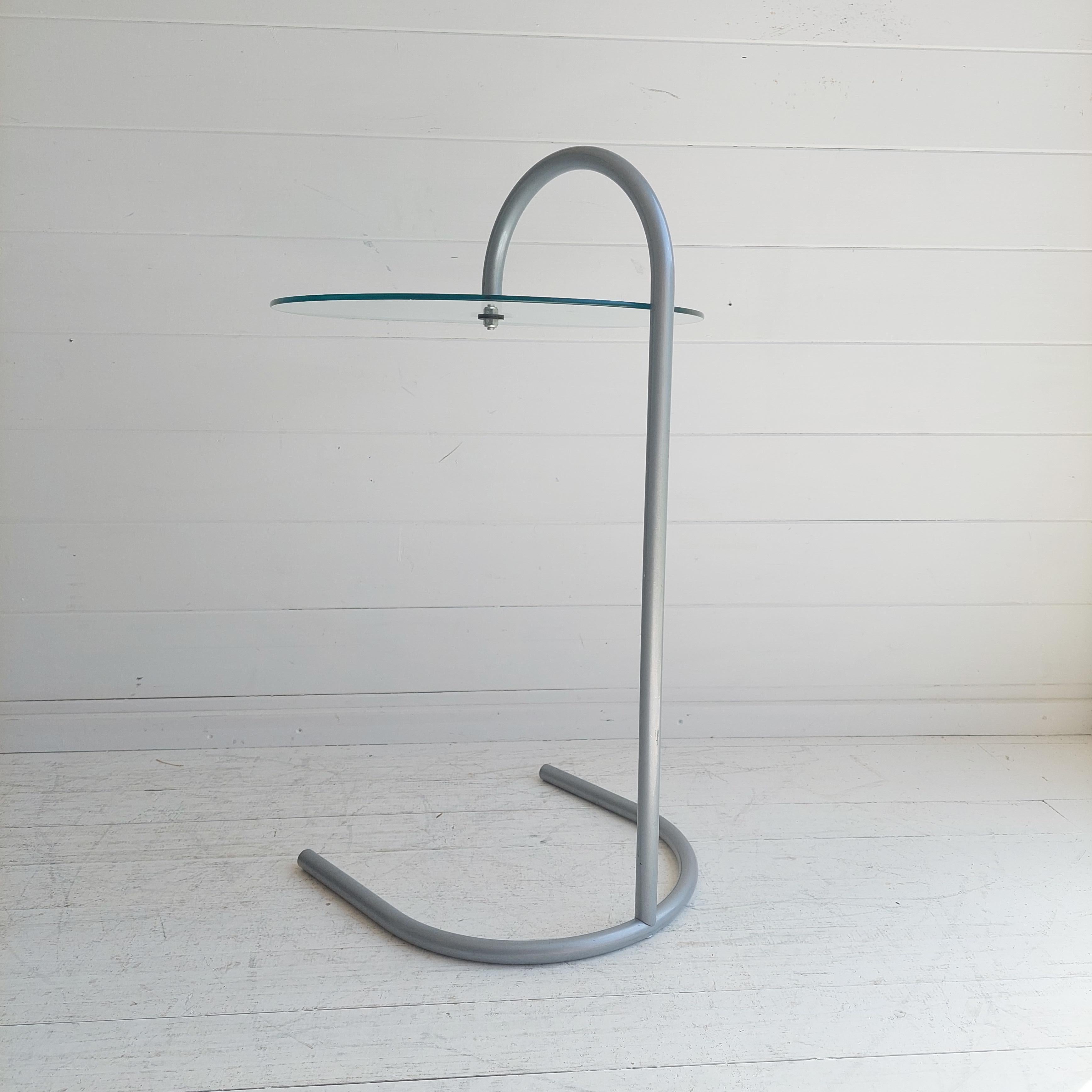 Late 20th Century Vintage Ikea Ry Glass and Lightweight Aluminum Side Coffee Table, Postmodern, 19