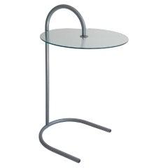 Vintage Ikea Ry Glass and Lightweight Aluminum Side Coffee Table, Postmodern, 19